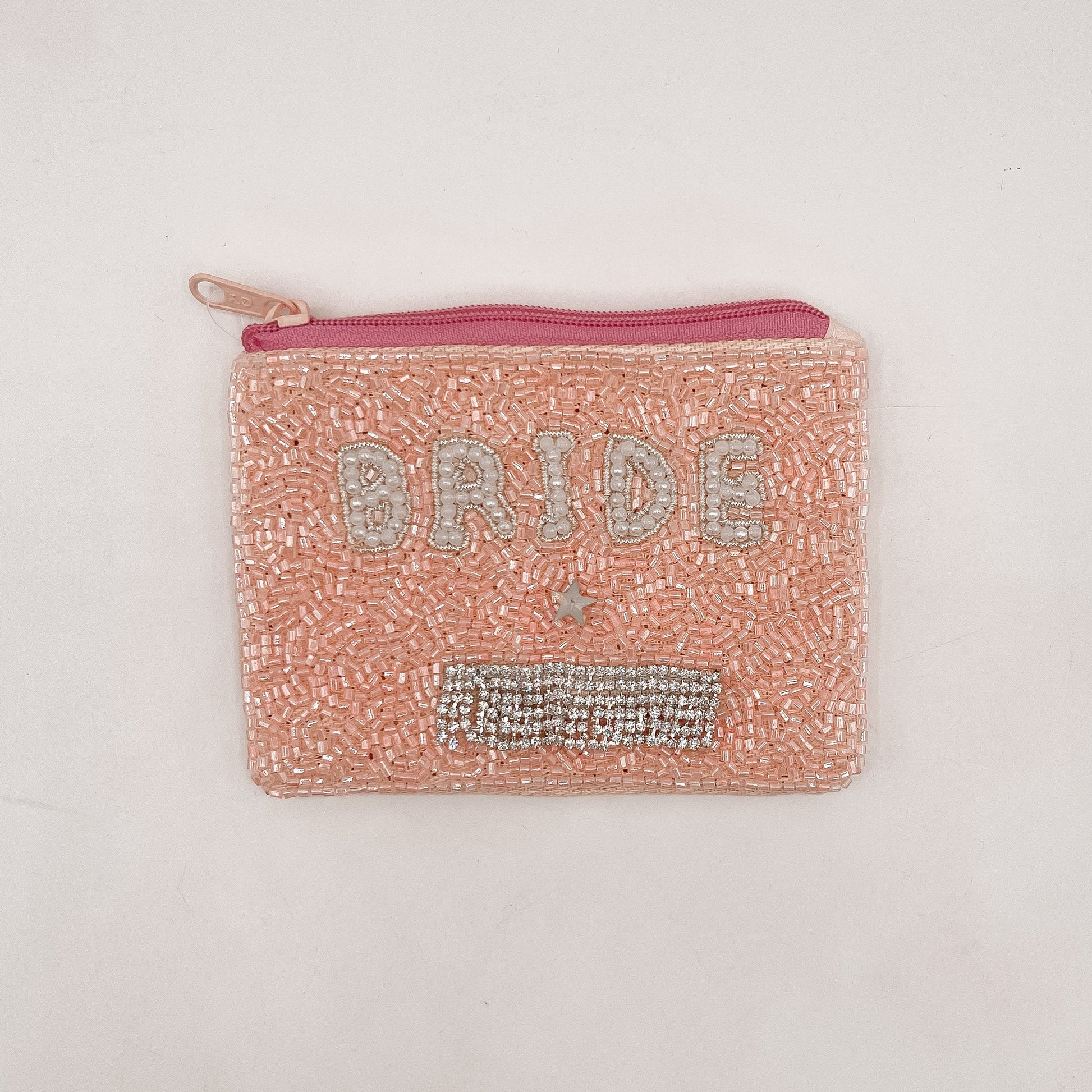 Blushing Bride Beaded Pouch