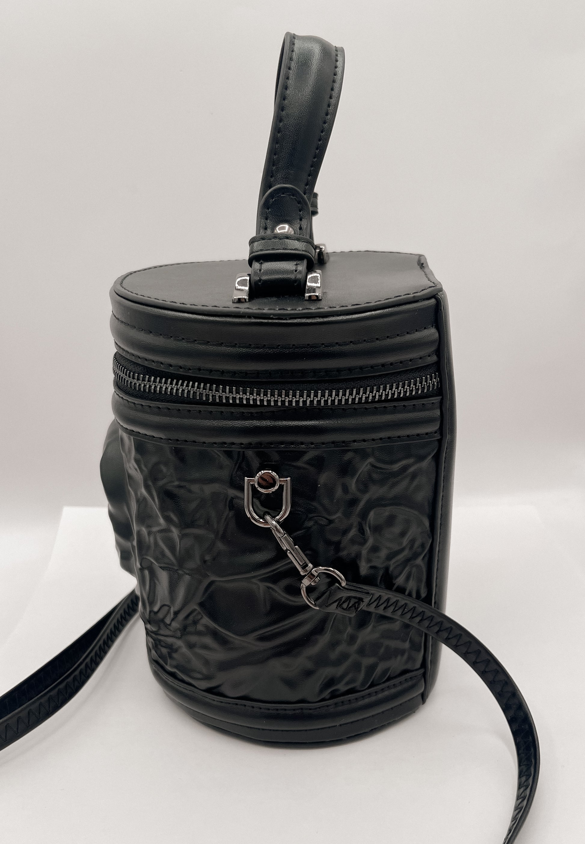 Midnight Skull Barrel Bag-Round skull bag