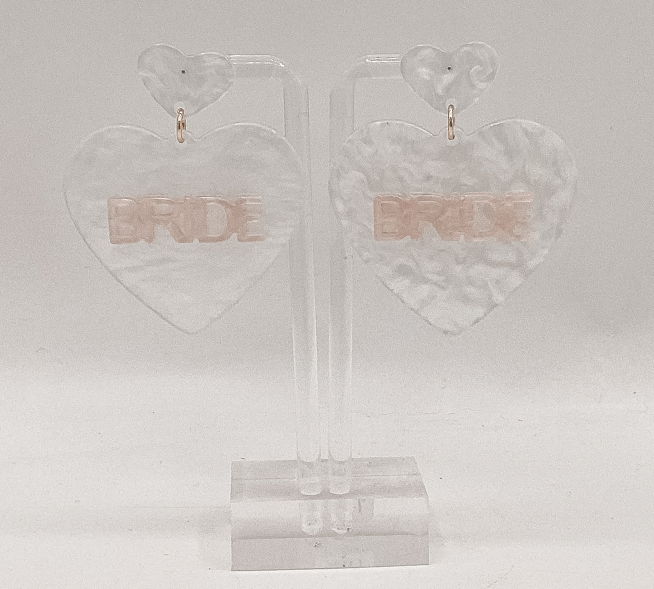 Bridal Double Heart Earrings ￼