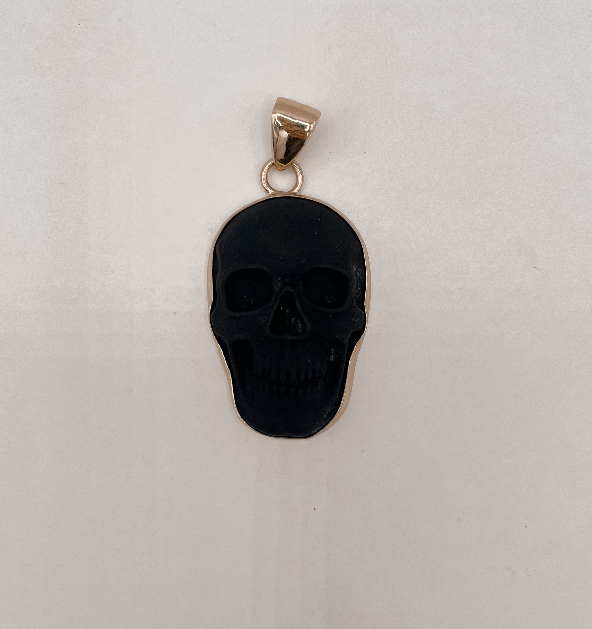 Midnight Black Skull Pendant