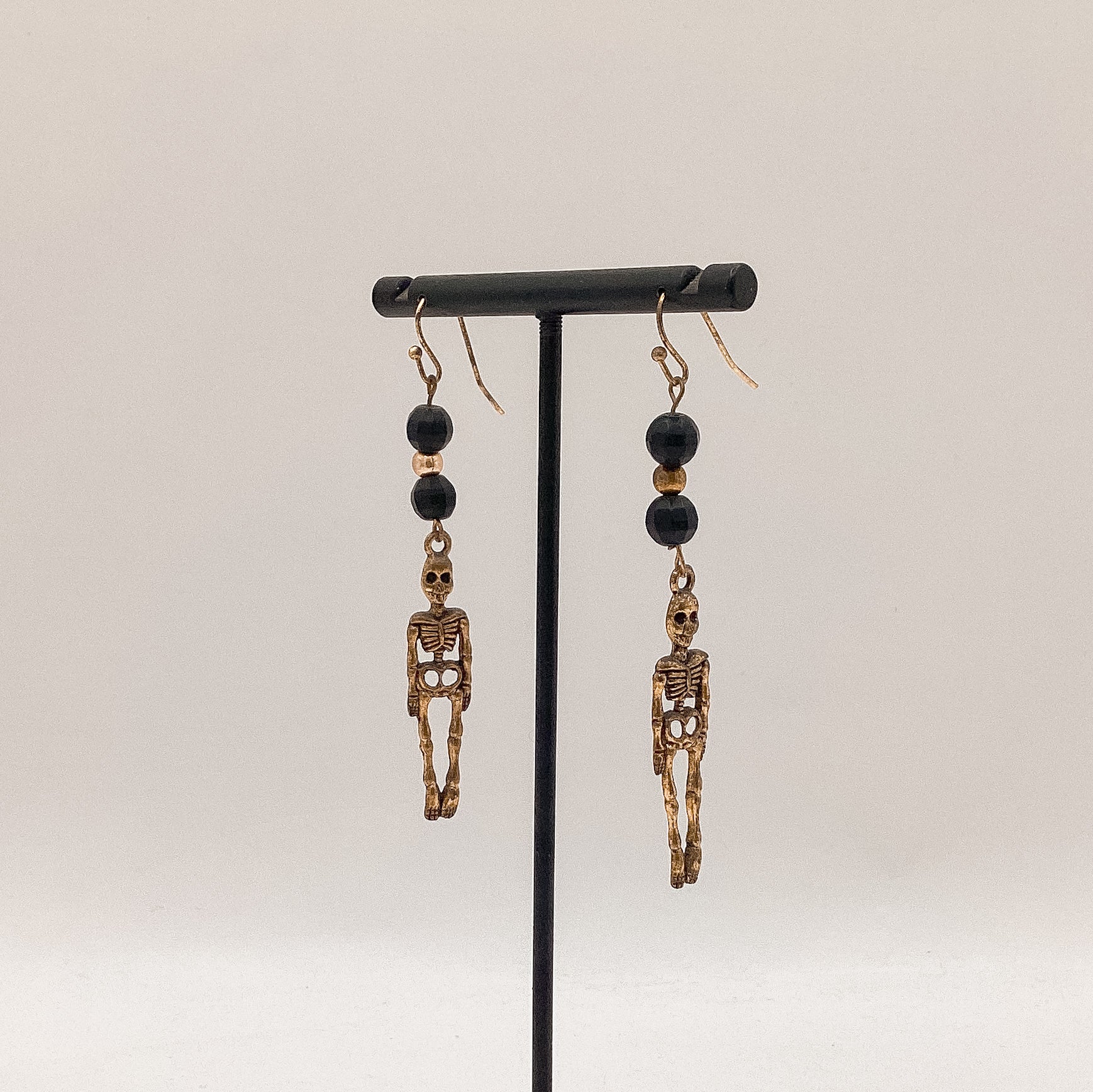 Golden Skeleton Earrings