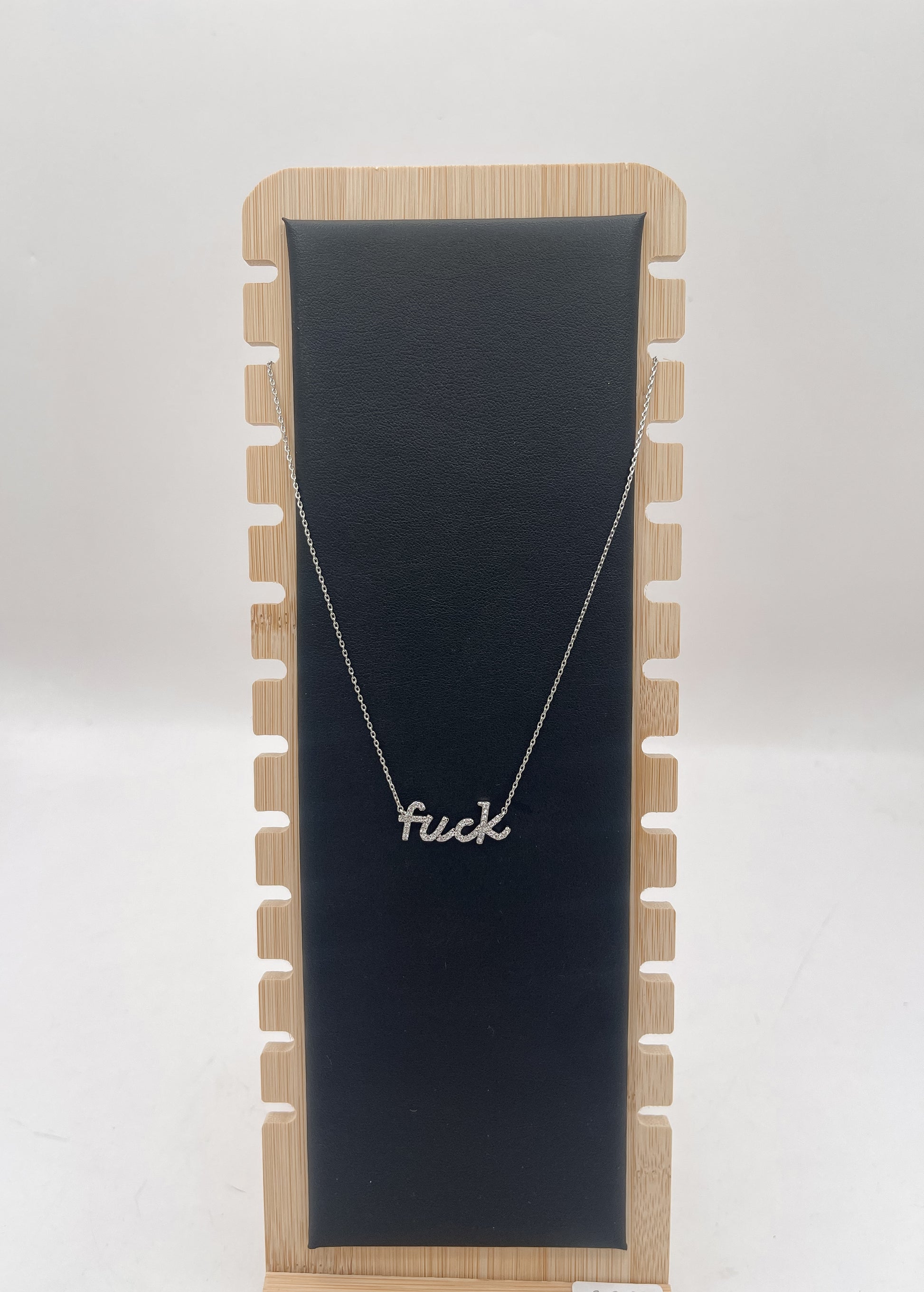 Fuck necklace silver