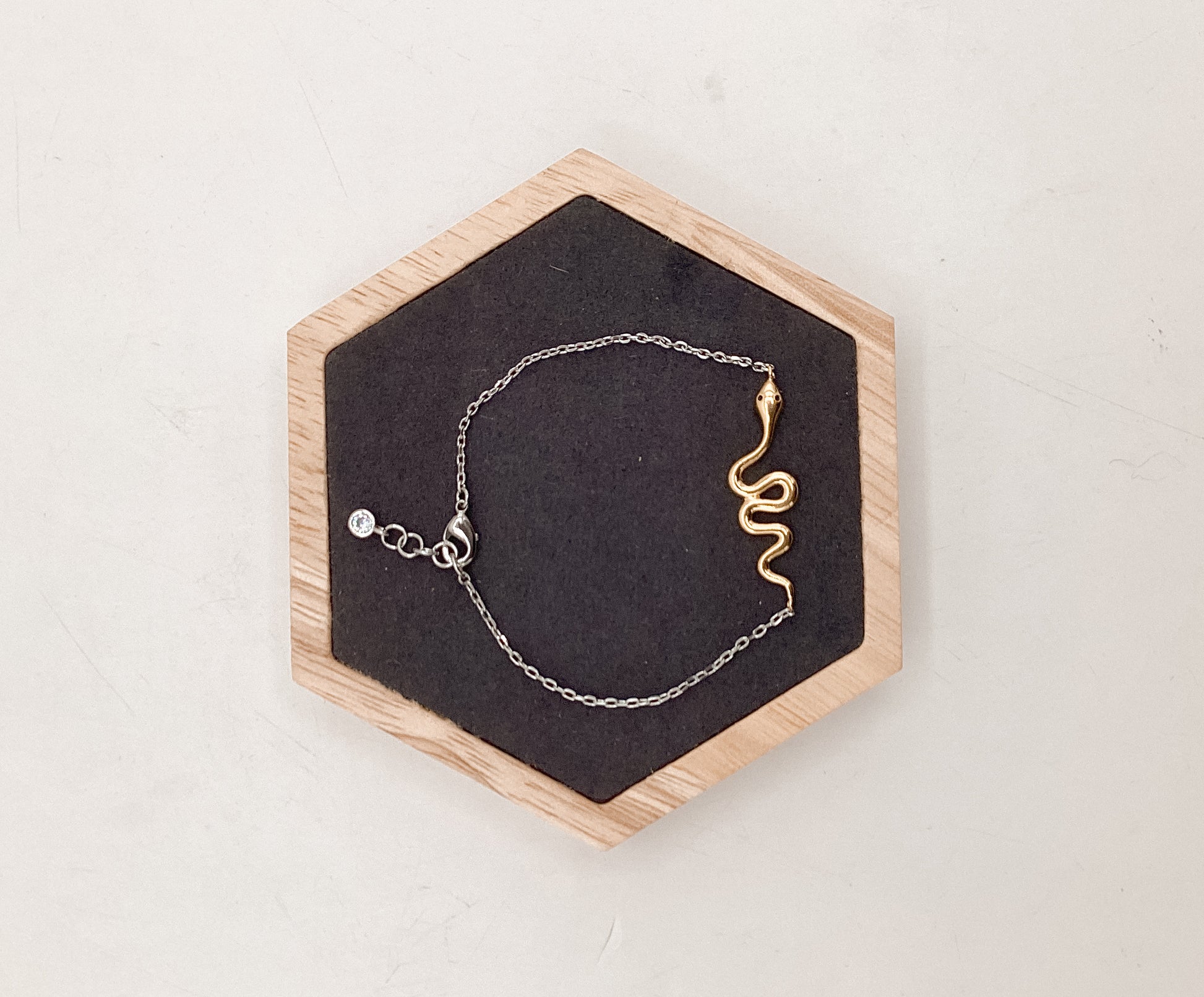 Gold and Silver Snake Bracelet