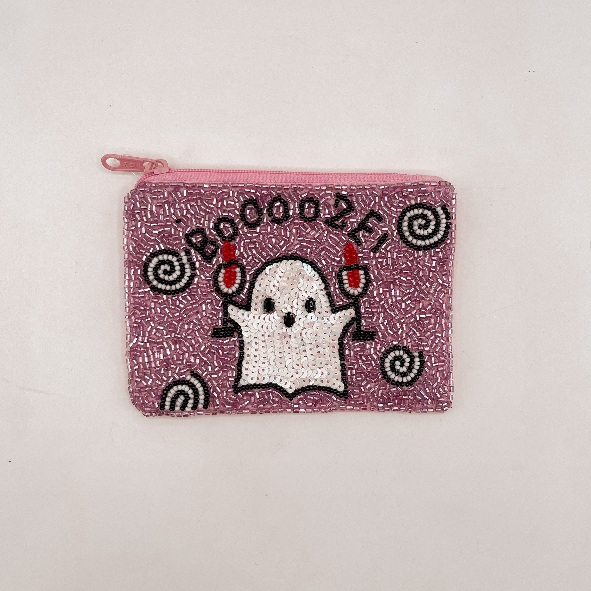 Booze & Boos Beaded Pouch