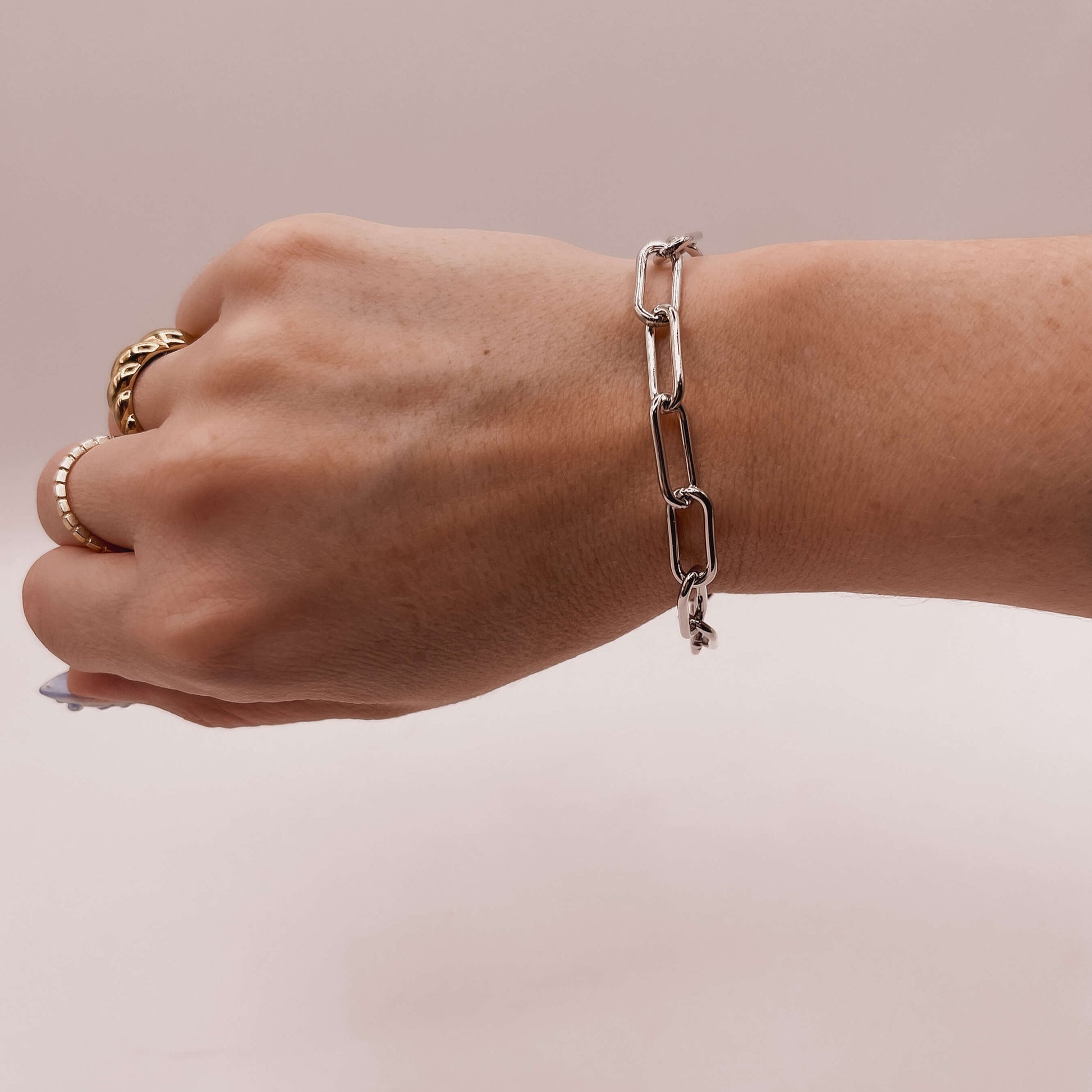 Silver Link Intention Bracelet