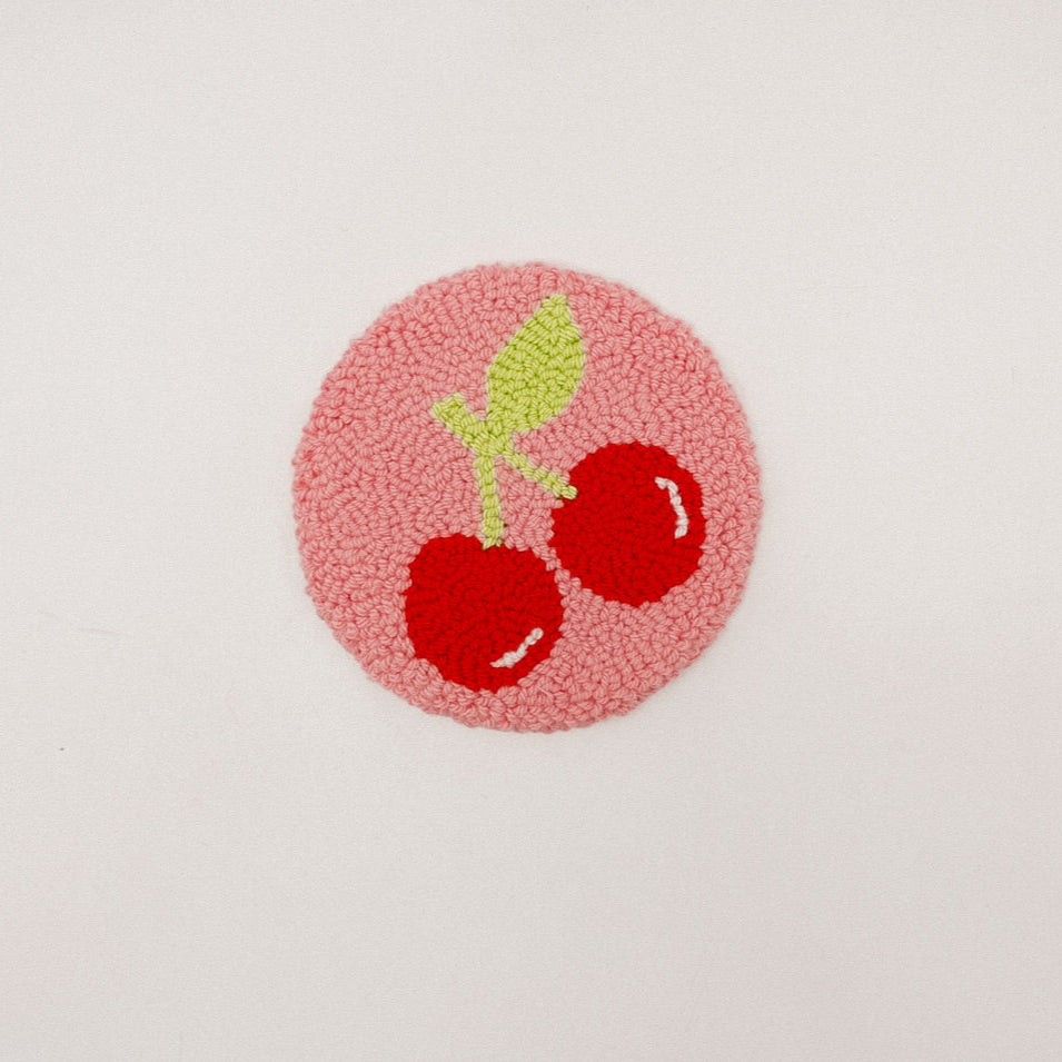 Cherry Pink Mug Rug – Sweeten Your Sip