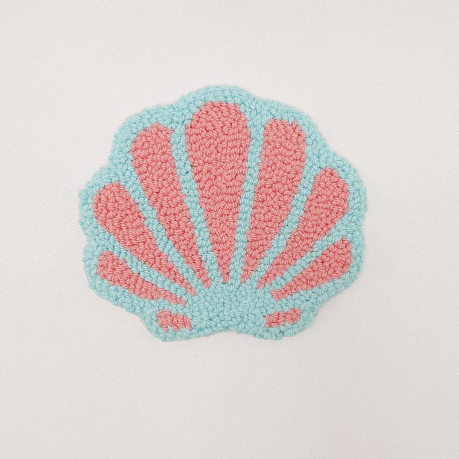 Mermaid Shell Mug Rug – Sip Like a Sea Witch
