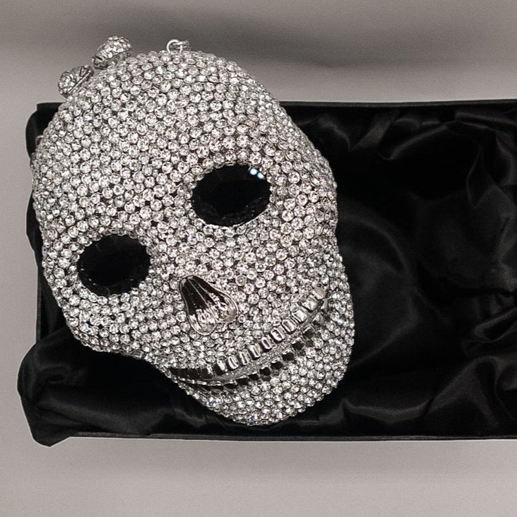 Seance Sparkle Skull Handbag