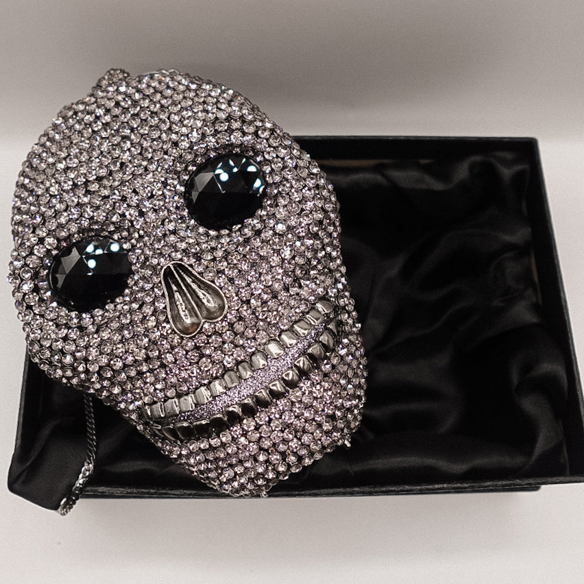 Seance Sparkle Skull Handbag