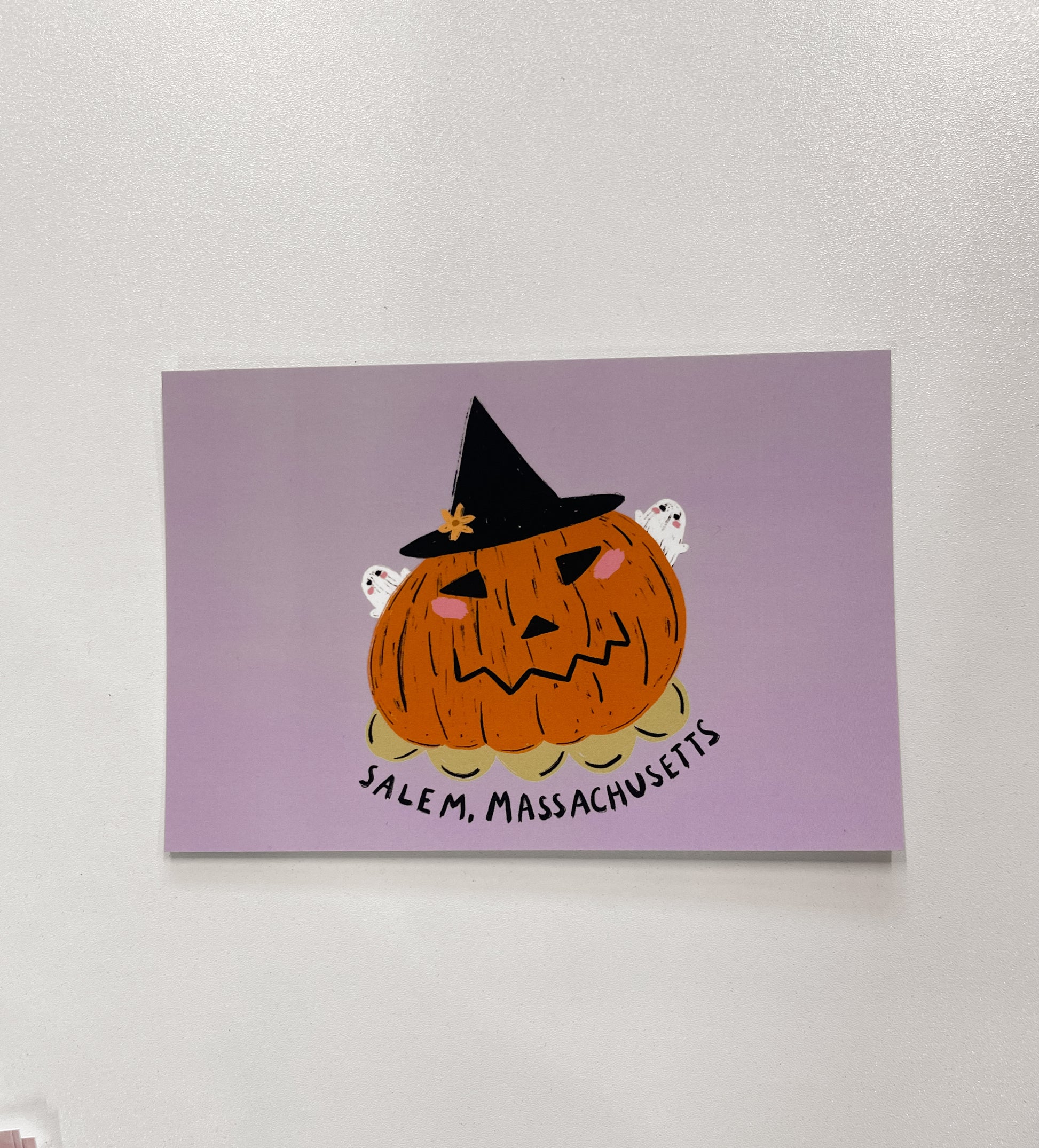 Salem Massachusetts Pumpkin  Postcard