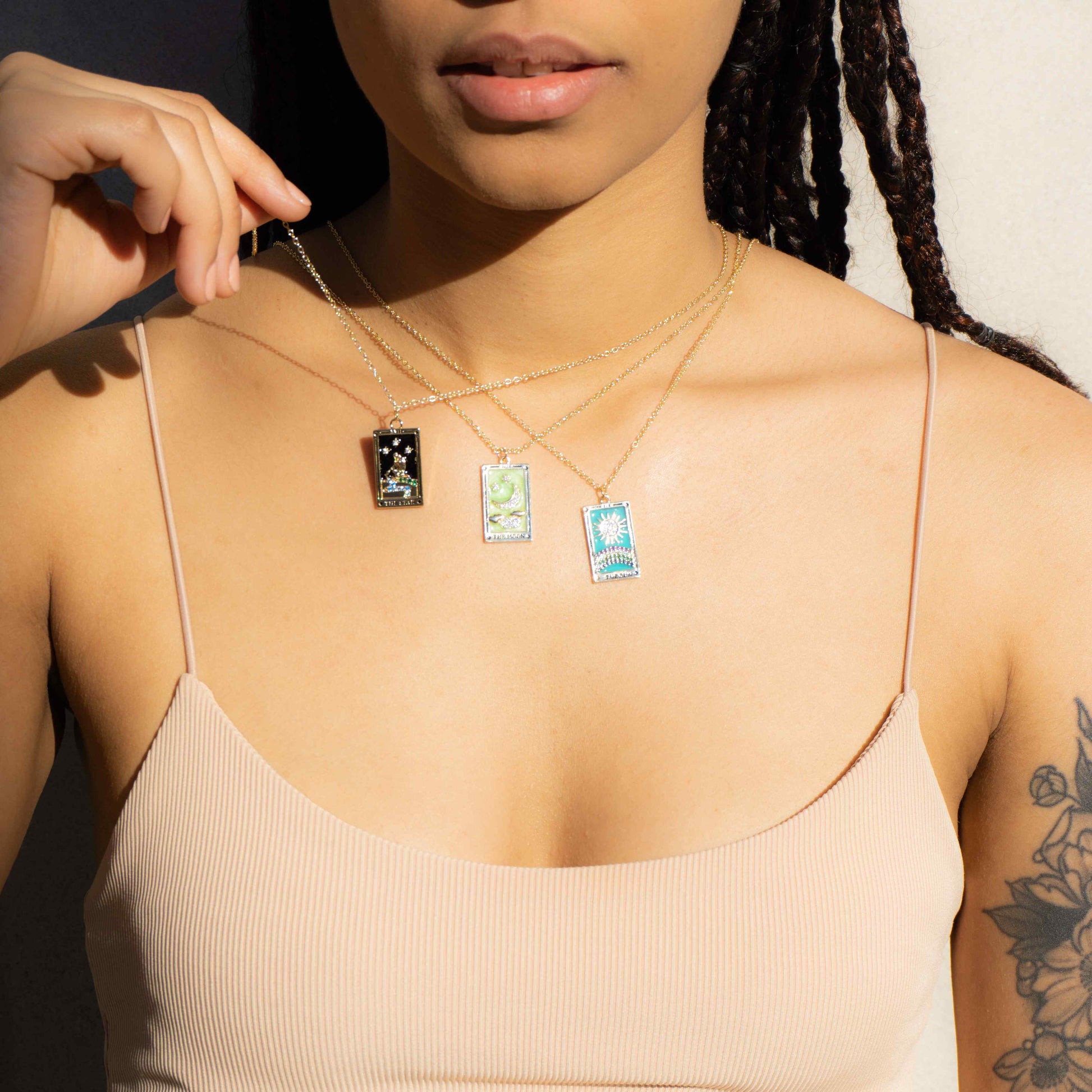 Tarot Card Necklace - Gold