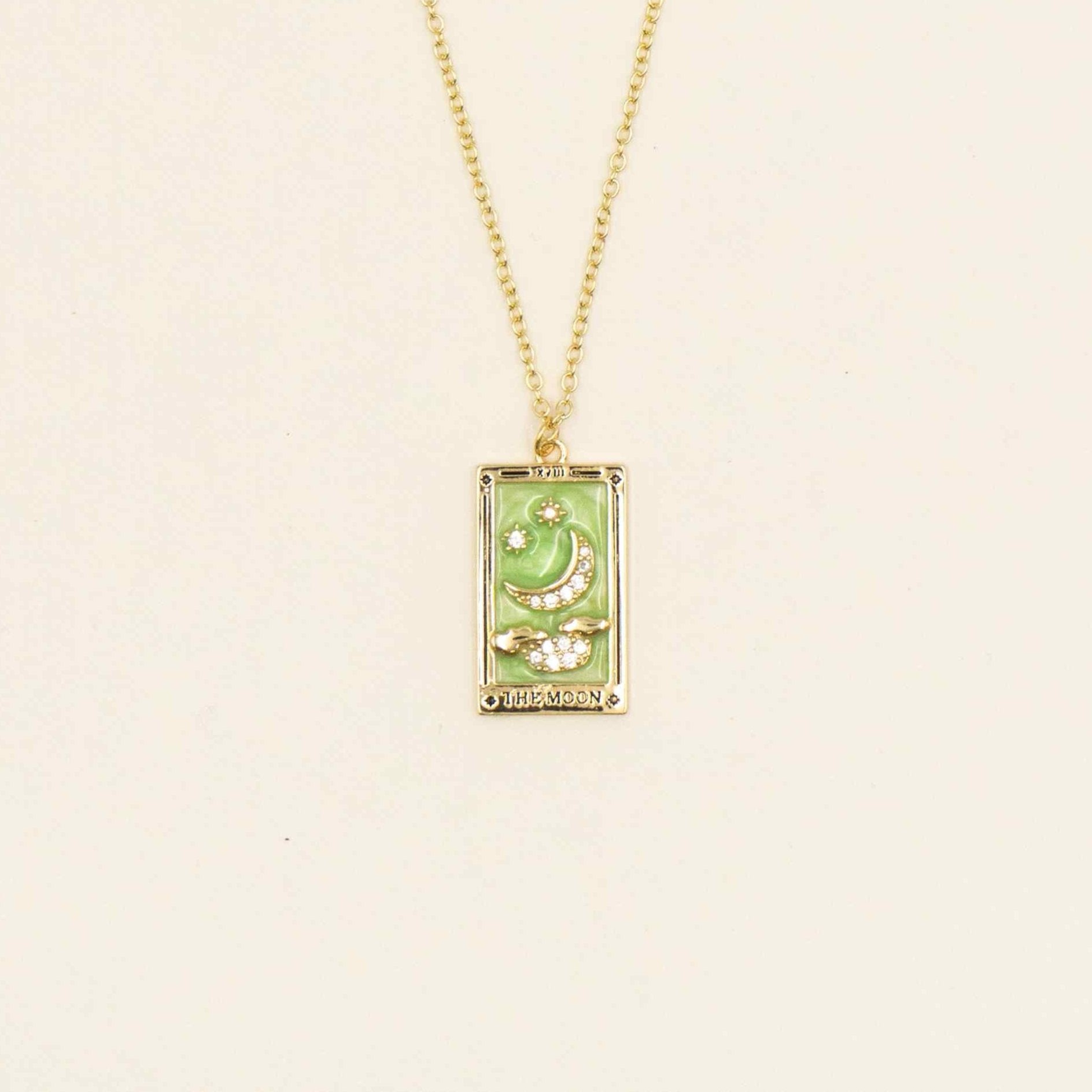 Tarot Card Necklace - Gold