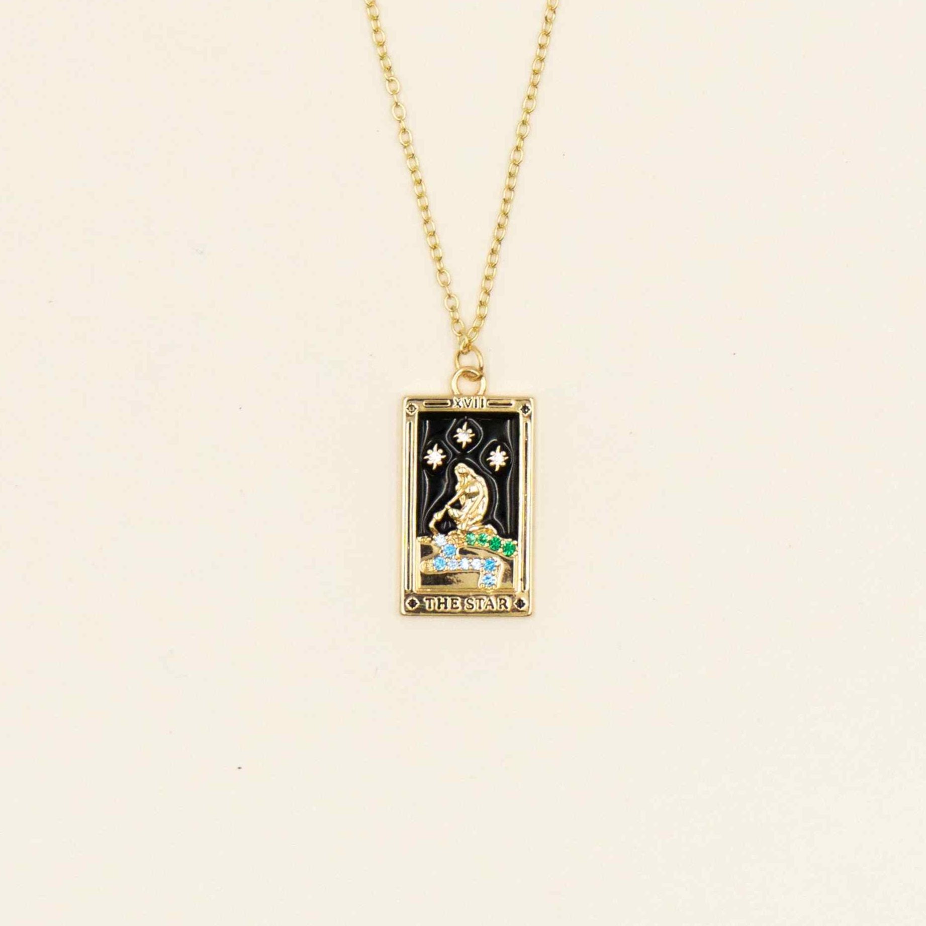 Tarot Card Necklace - Gold