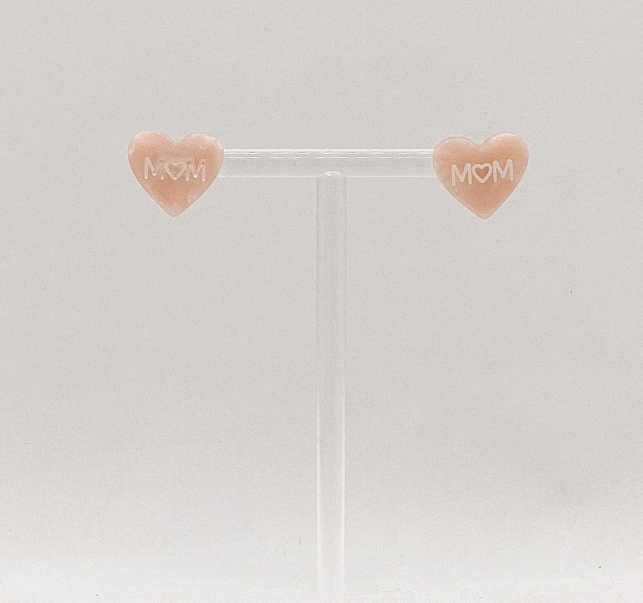 Mini Heart Mom Earrings