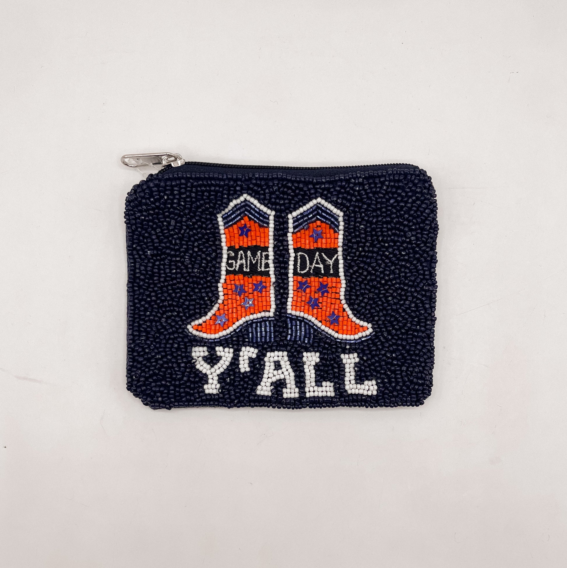 Game Day Y’all Beaded Pouch – Midnight Edition