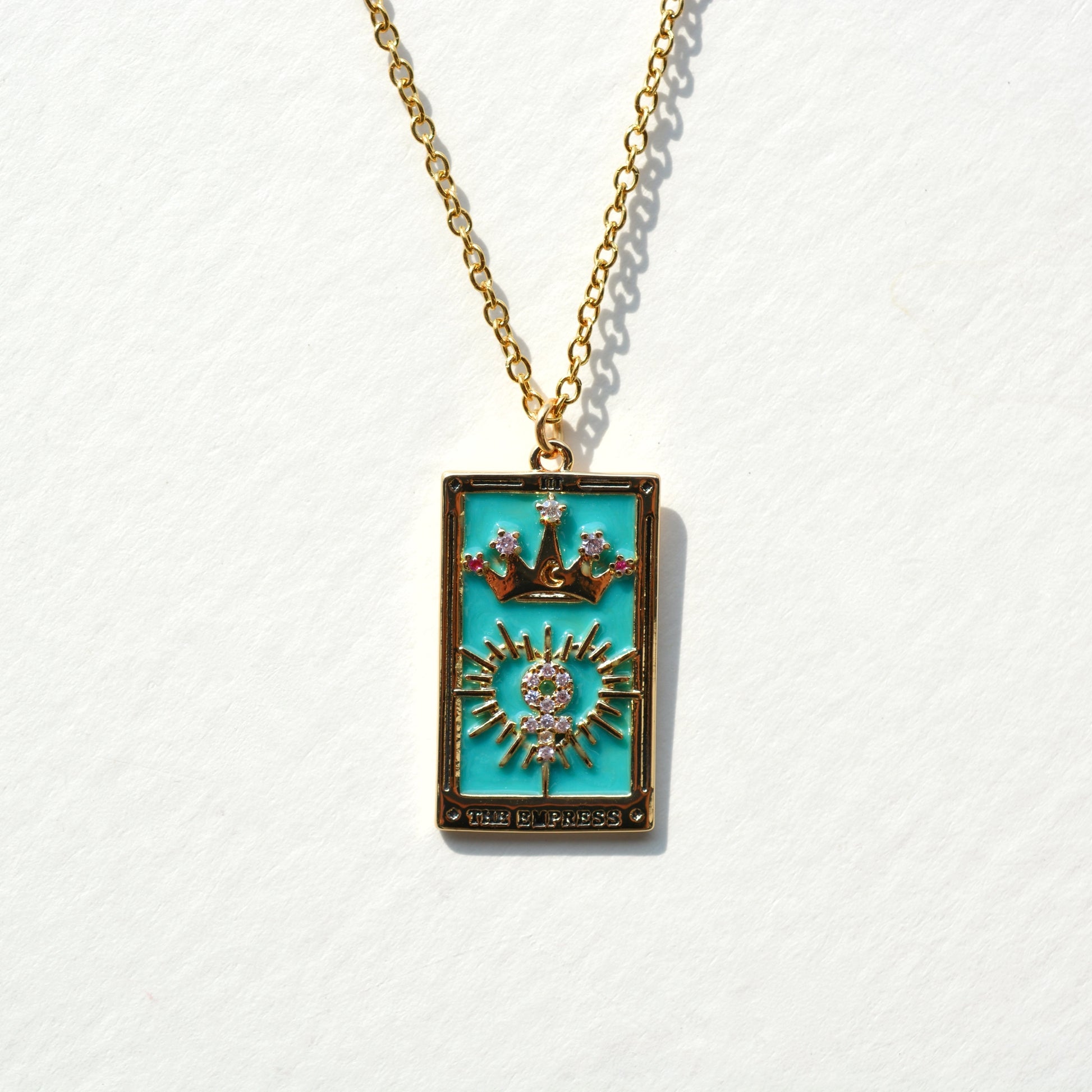 Tarot Card Necklace - Gold