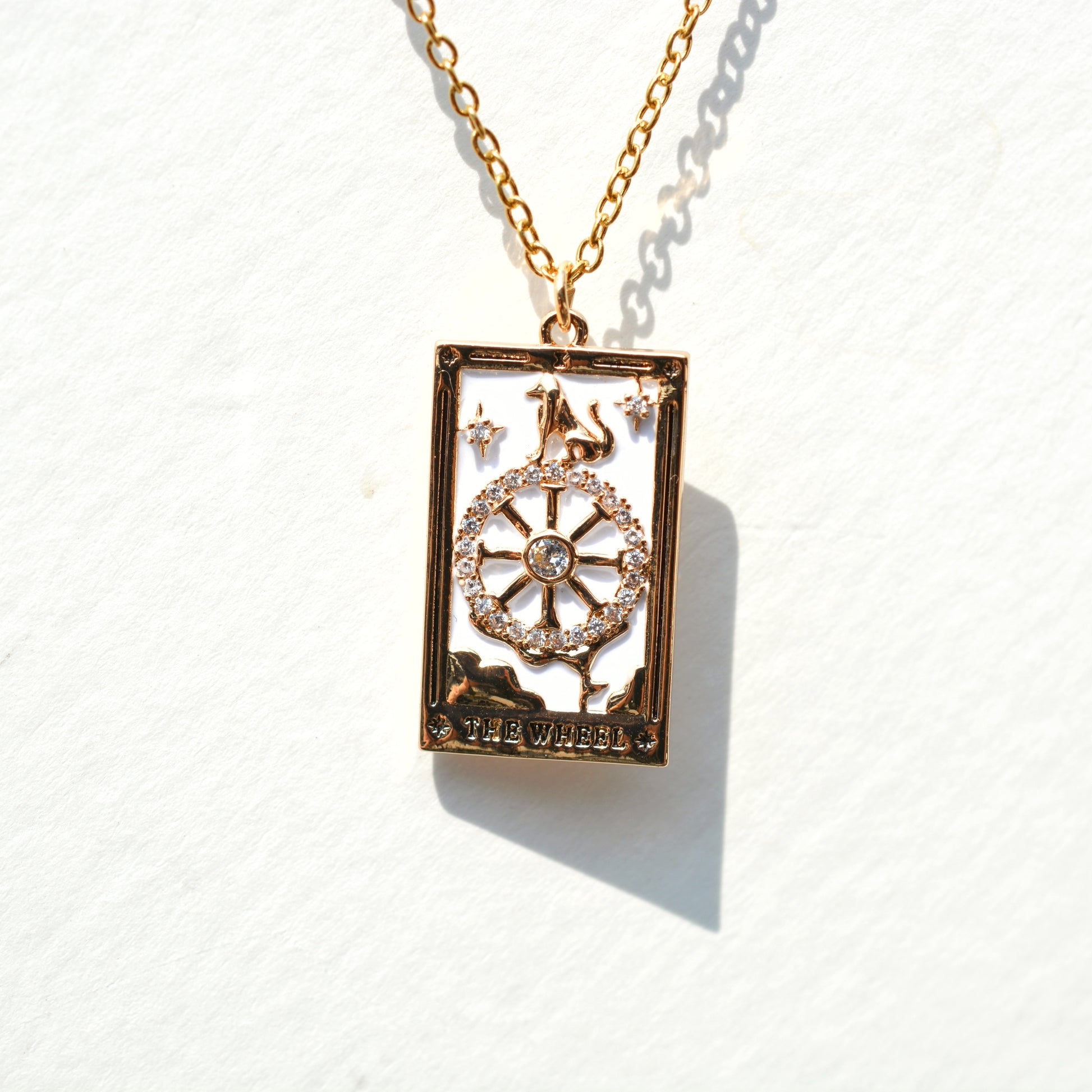 Tarot Card Necklace - Gold