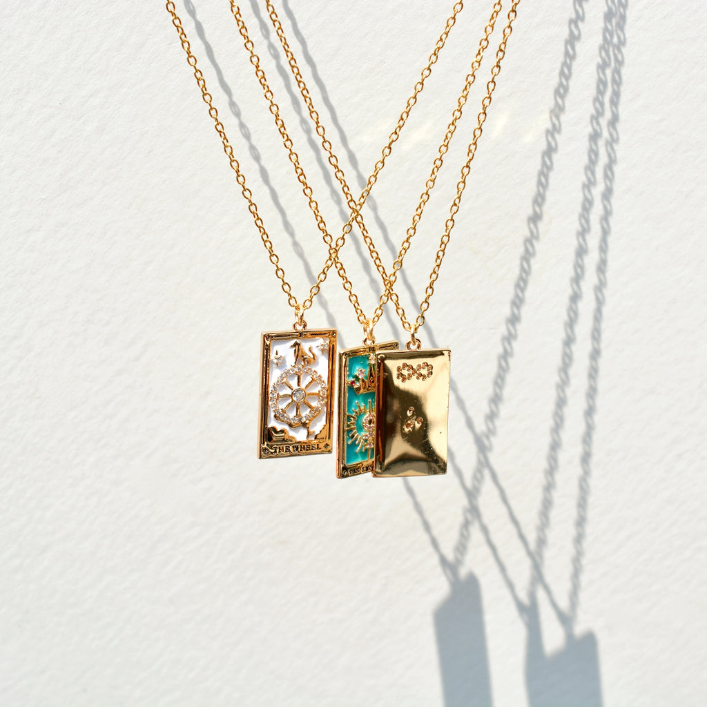 Tarot Card Necklace - Gold
