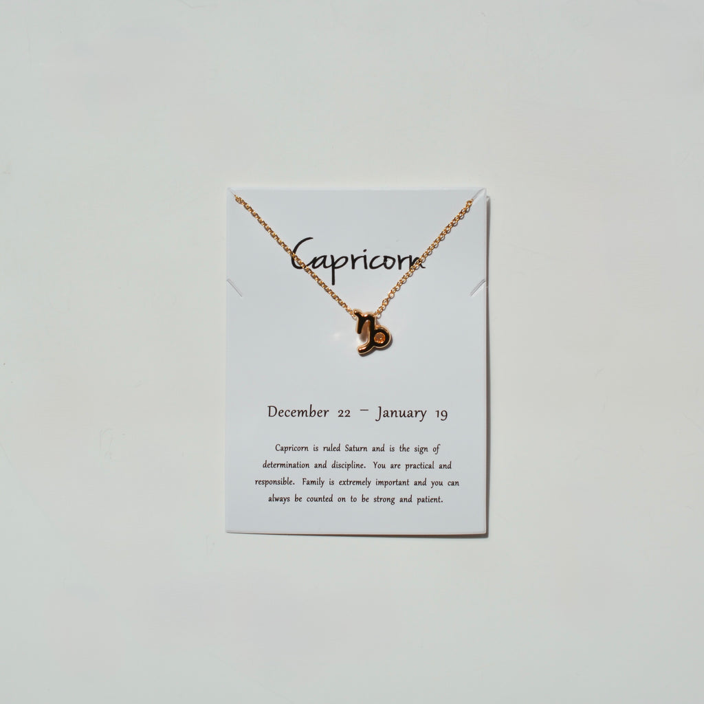 Zodiac Sign Necklace - Gold
