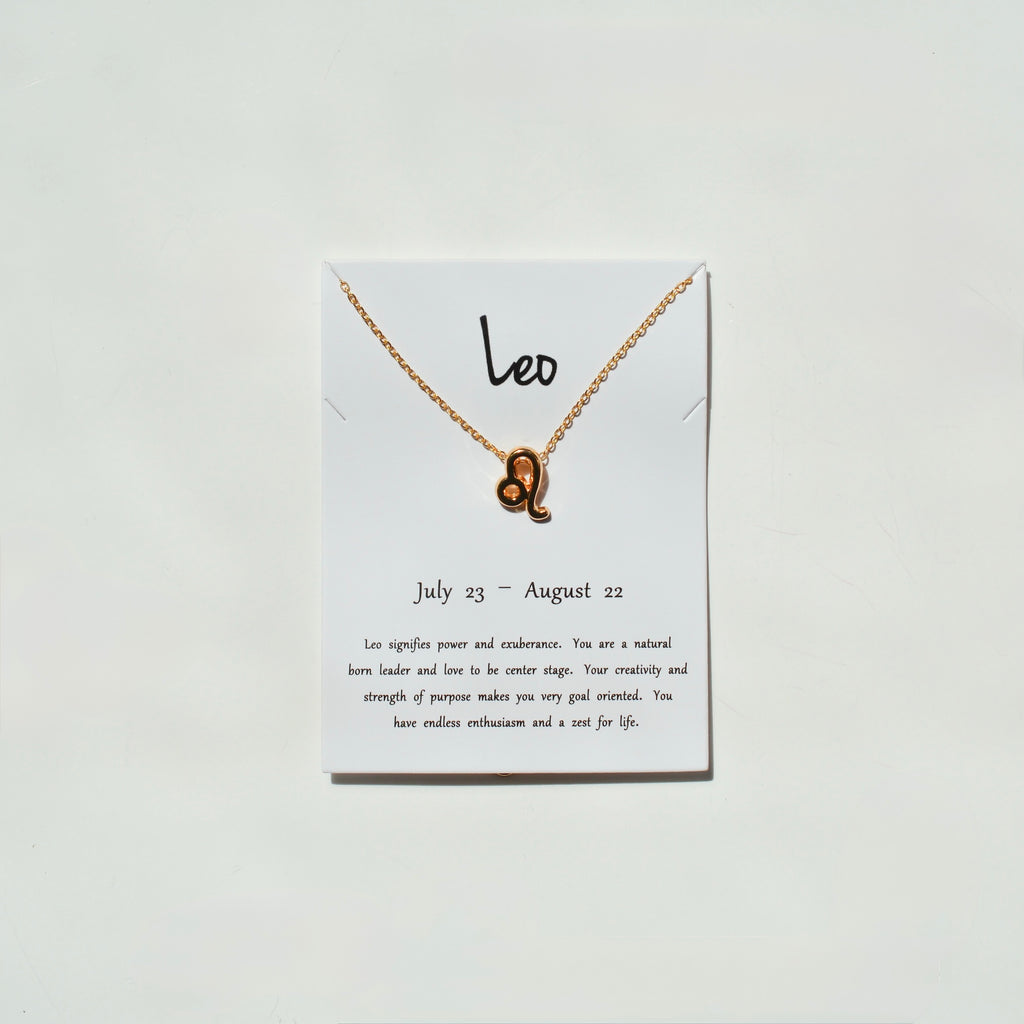 Zodiac Sign Necklace - Gold