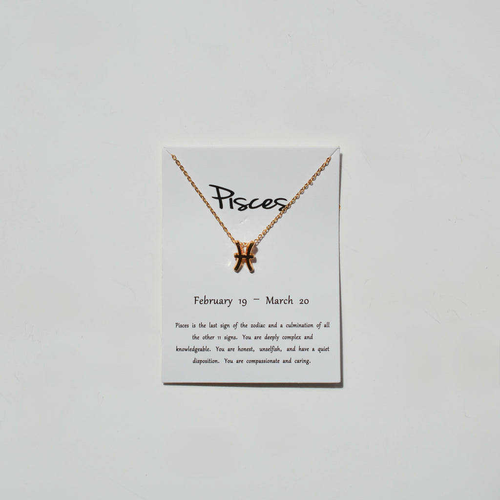 Zodiac Sign Necklace - Gold