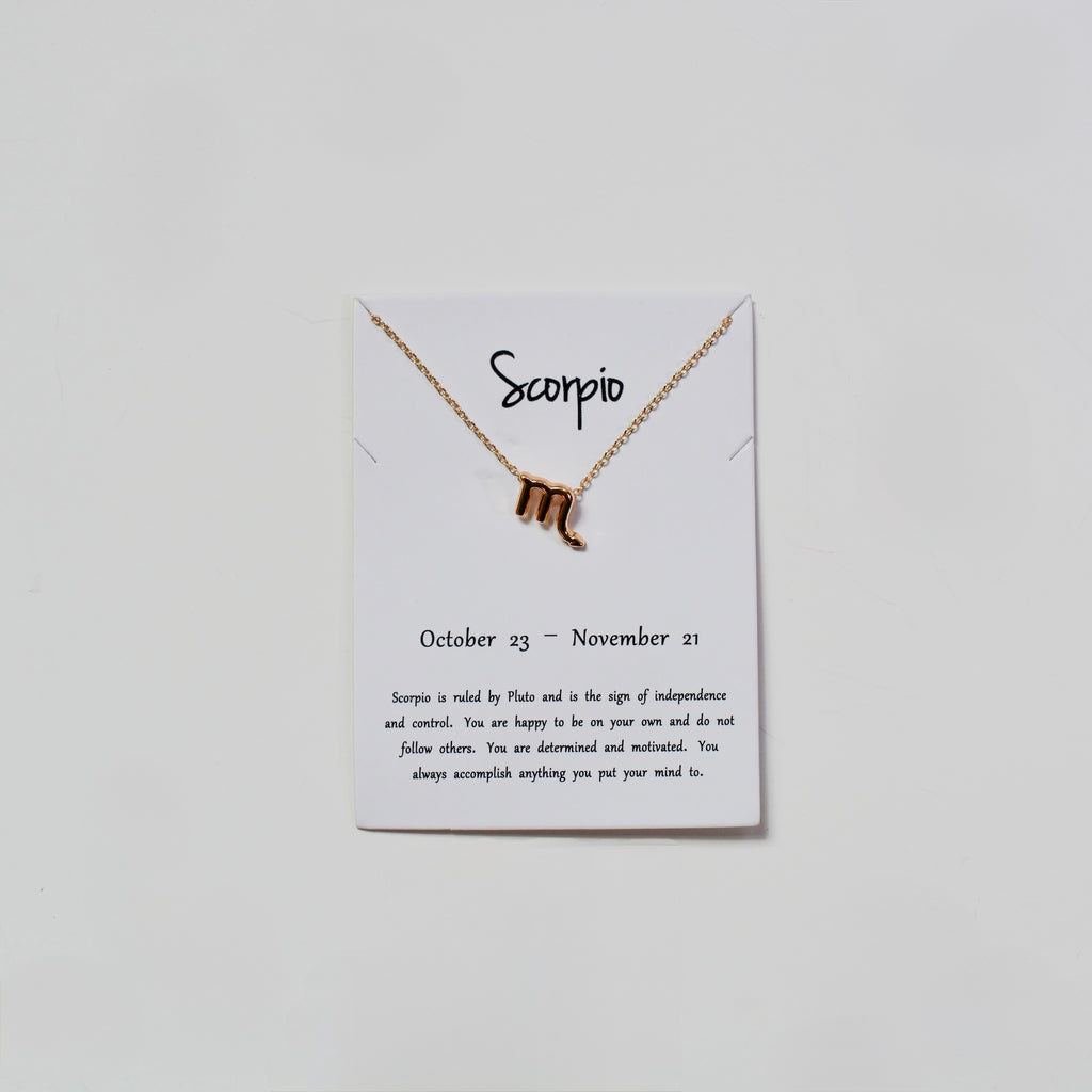 Zodiac Sign Necklace - Gold