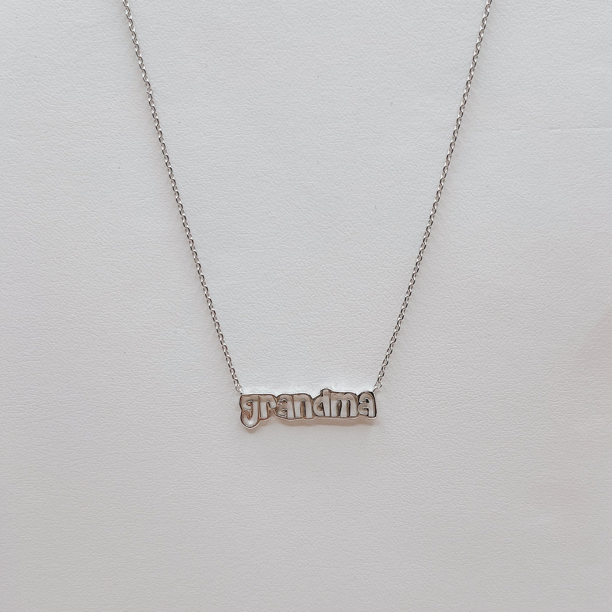 Silver Grandma Necklace