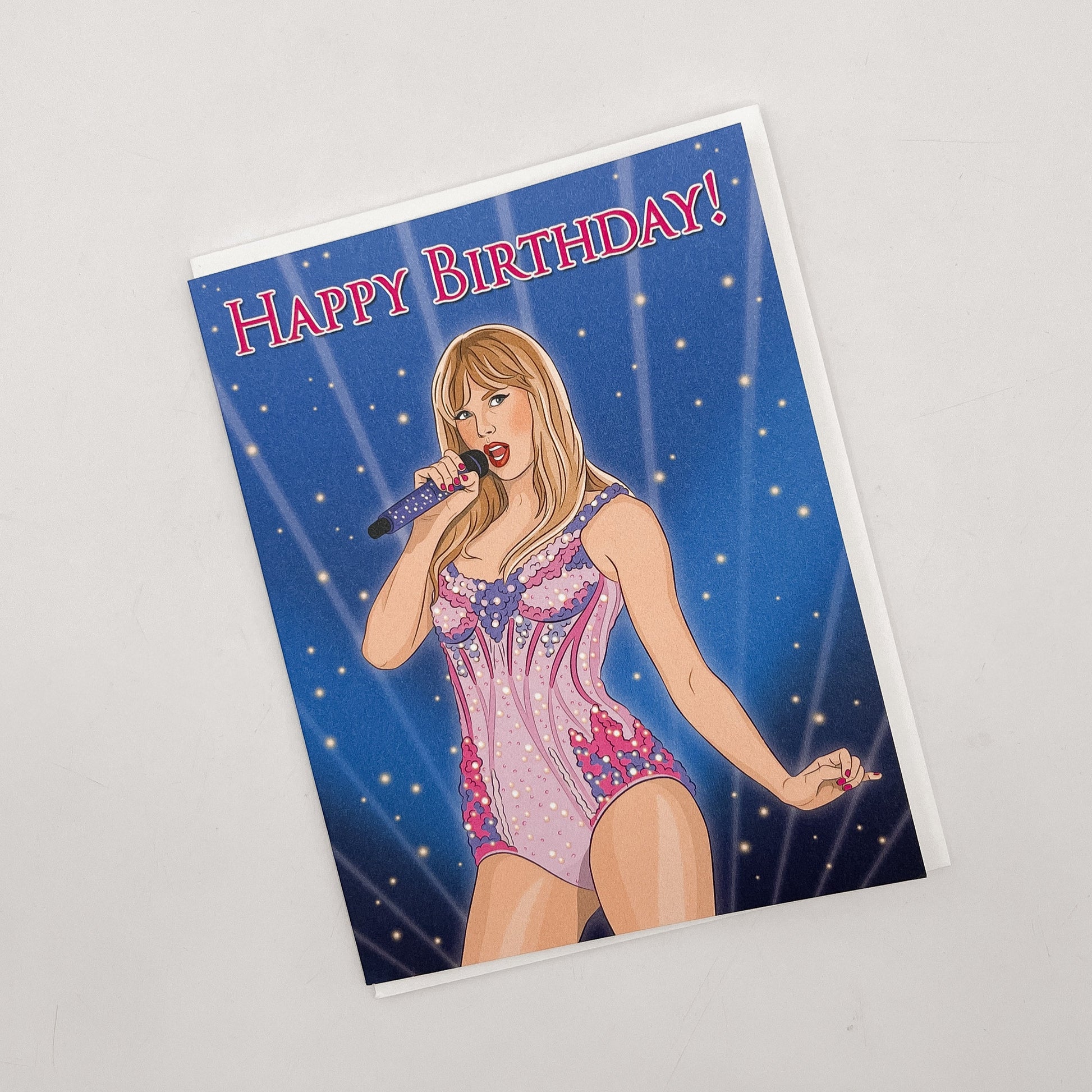 Pop Star Birthday Spotlight Card
