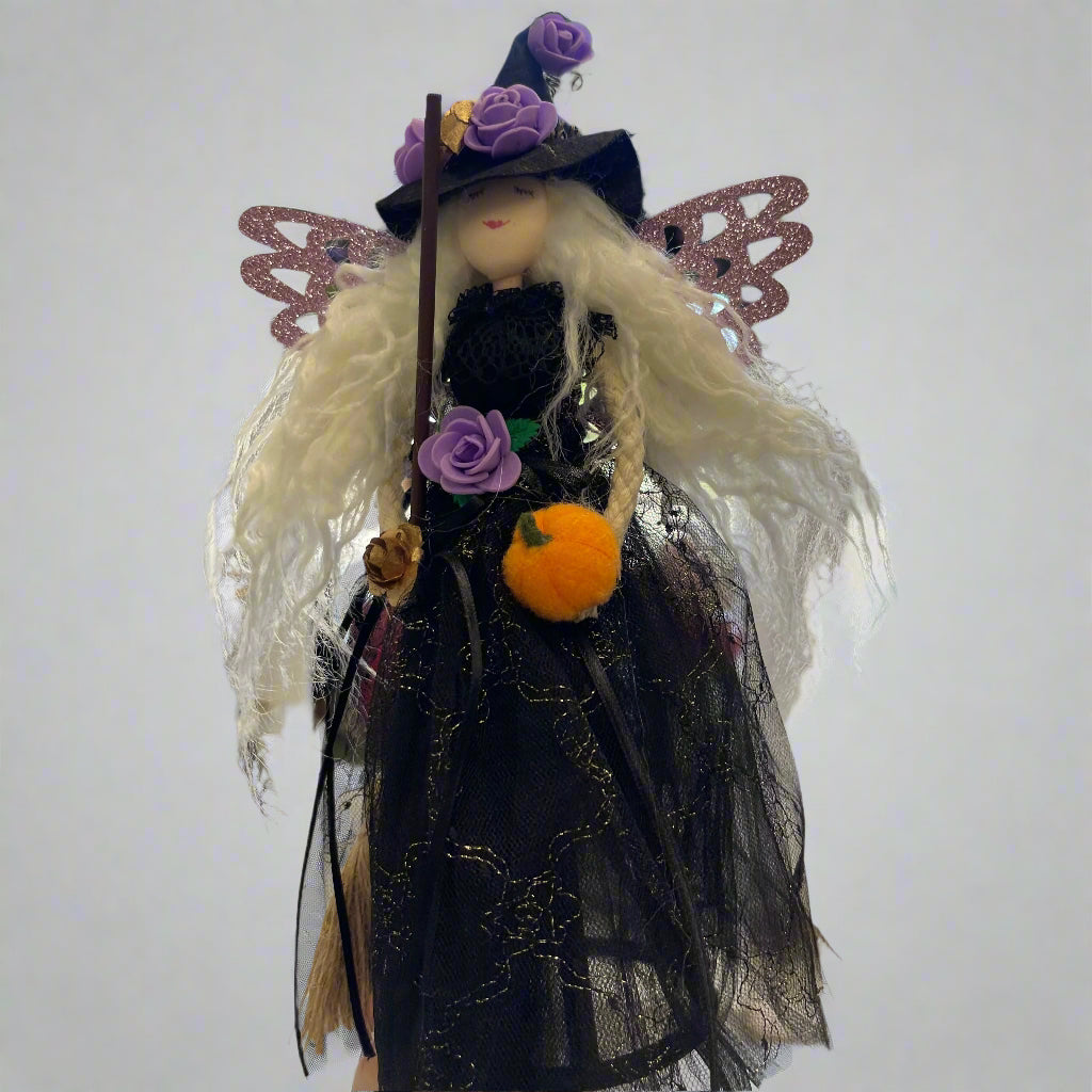 Pumpkin Fairy Witch Doll 🕯️🎃🧚