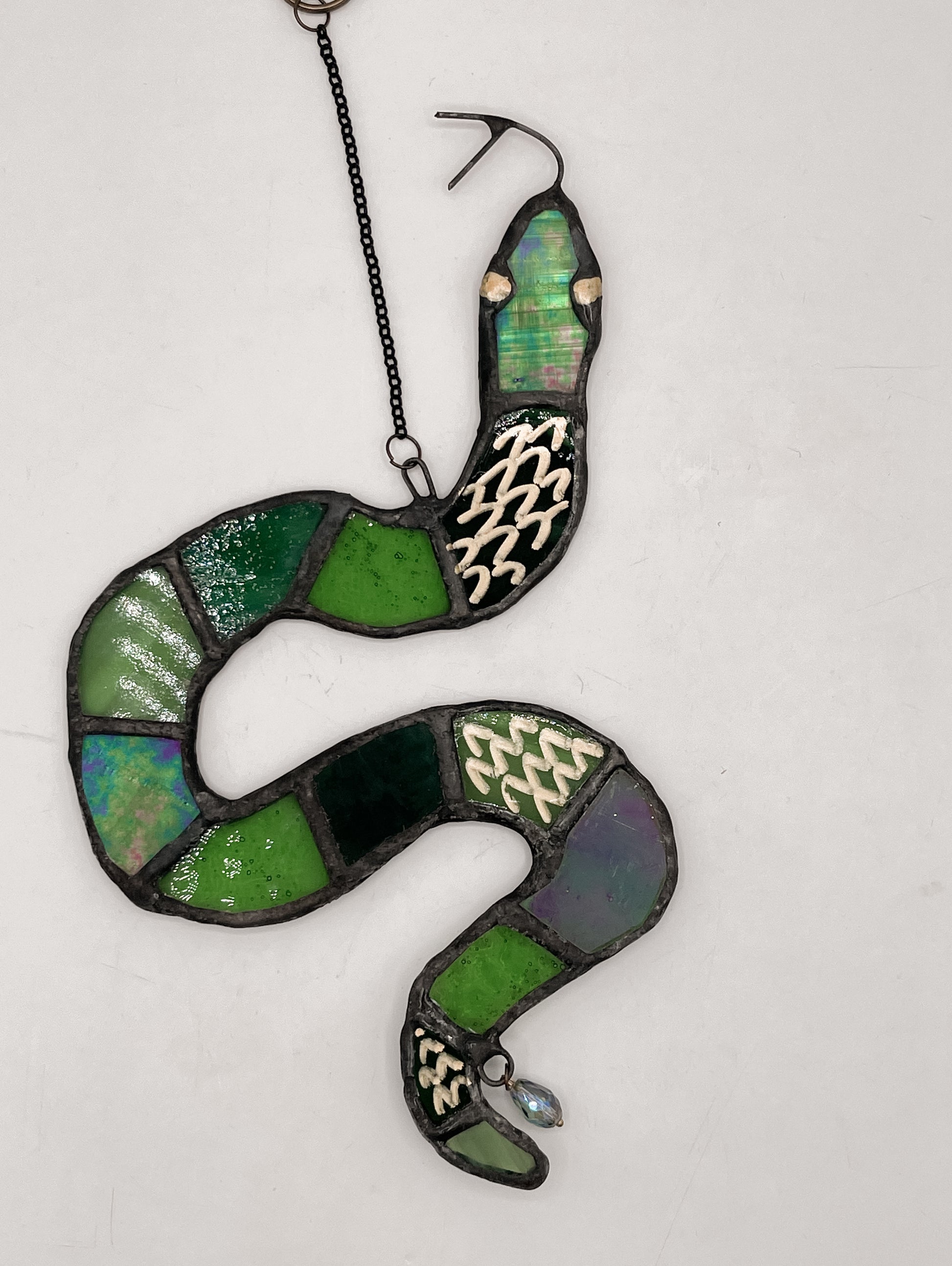 Serpent of the Garden – Stained Glass Snake