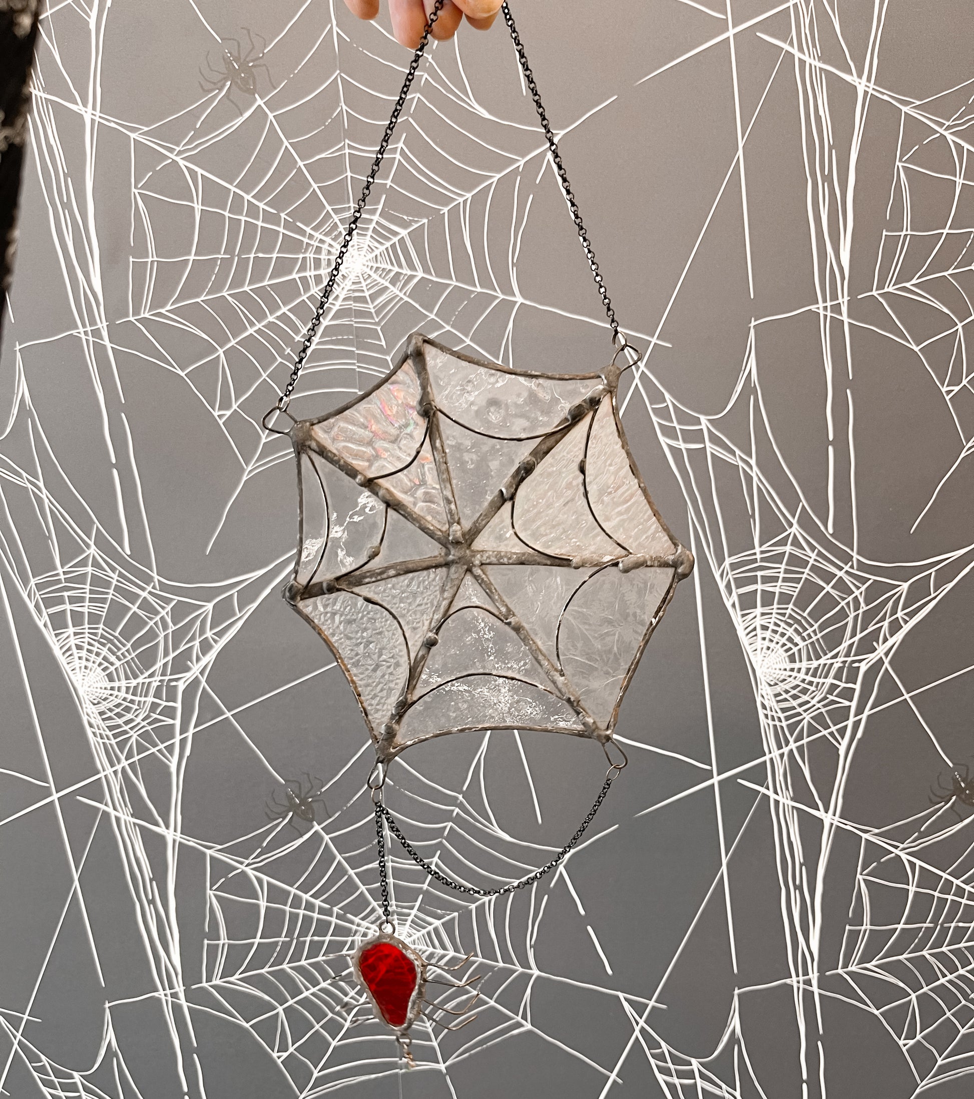 Web of Enchantment – Stained Glass Wall Hanging