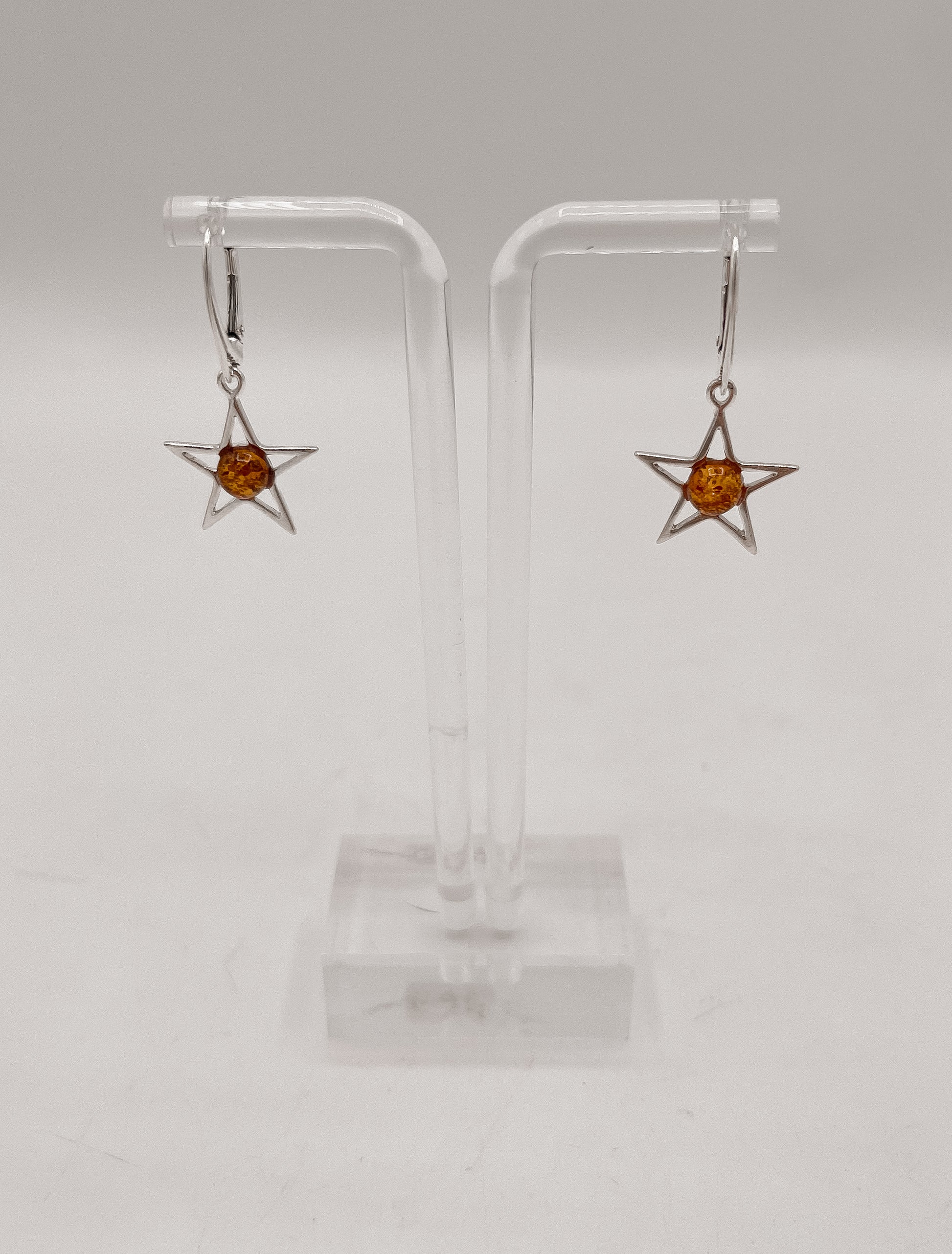 Amber Star Drop Earrings