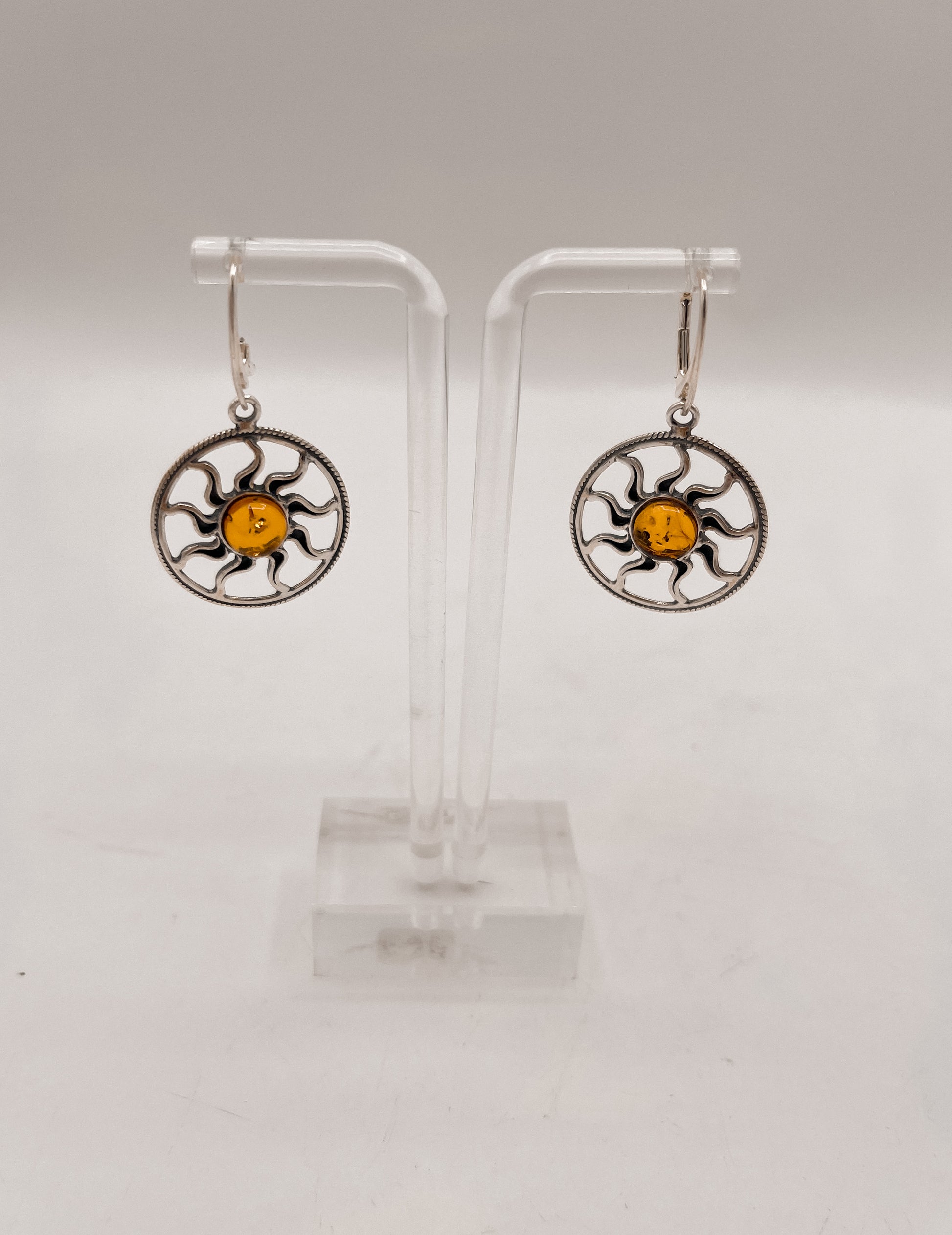 Amber Sunburst Earrings