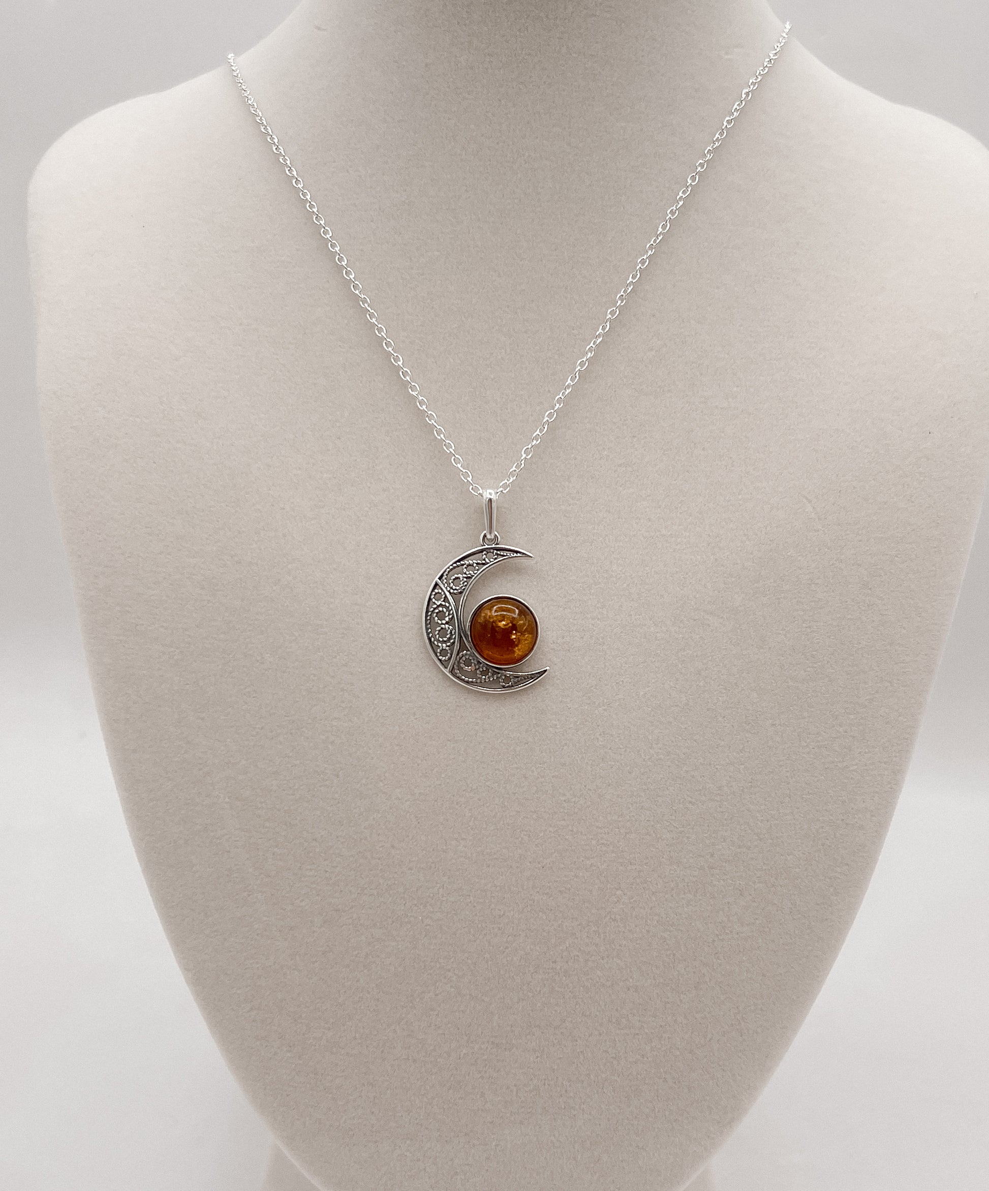 Celestial Glow Crescent Moon Necklace