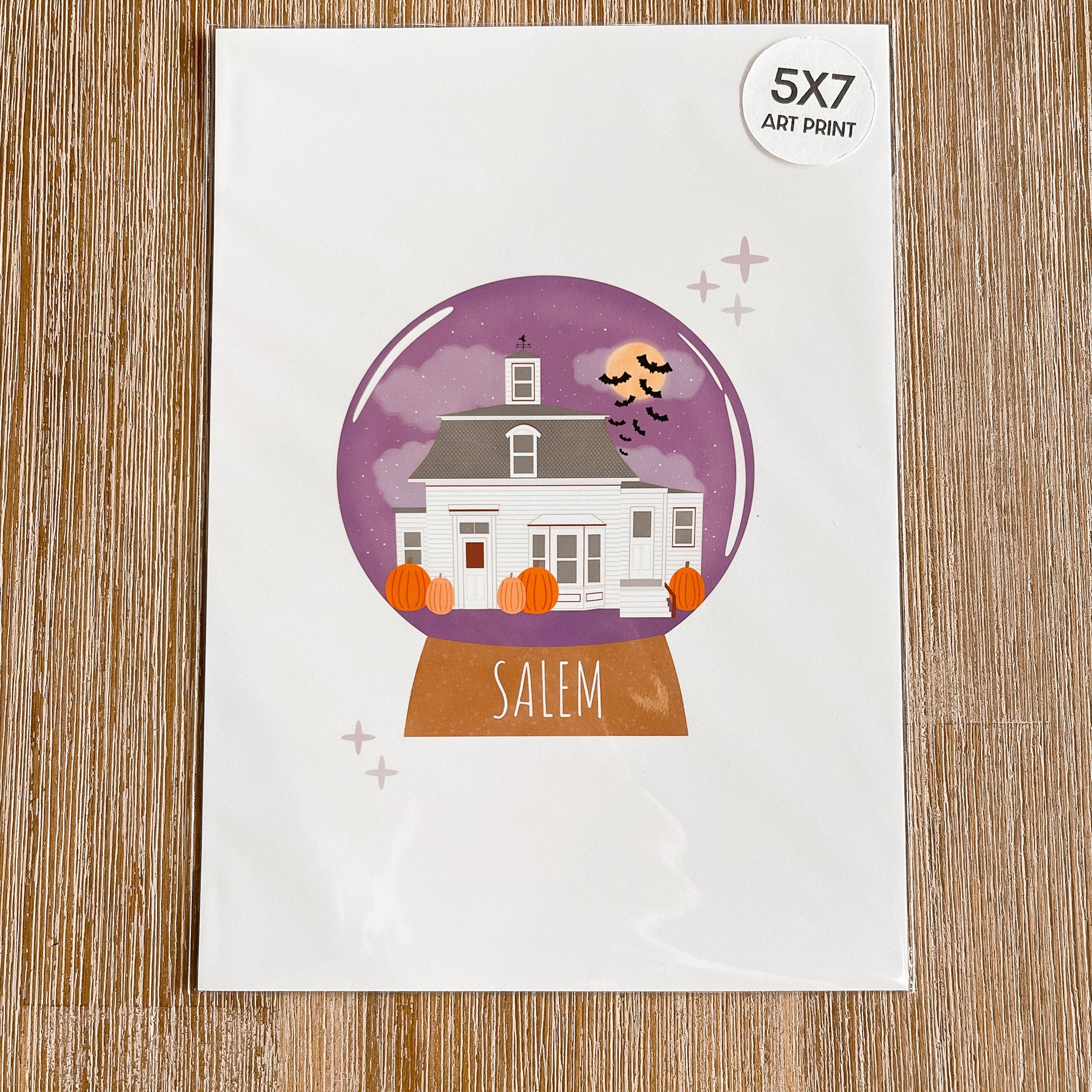 Salem Snow Globe Art Print (5x7) –Max & Dani’s