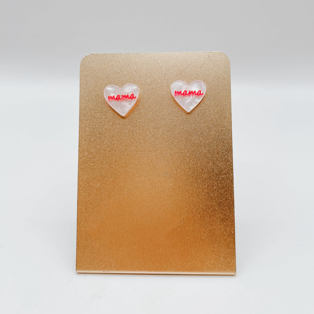 Mama Heart Studs