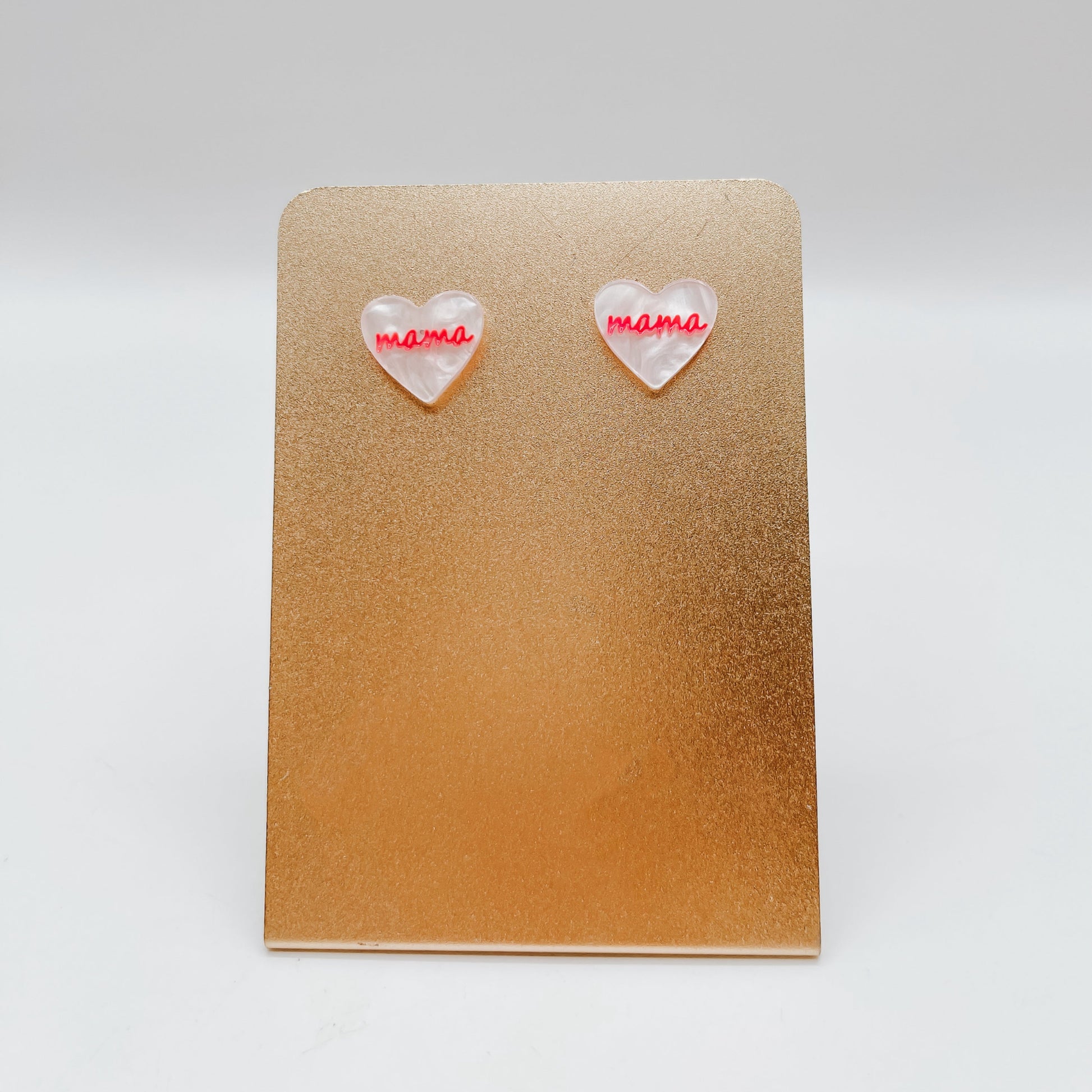 Mama Heart Studs