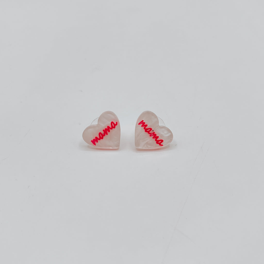 Mama Heart Studs
