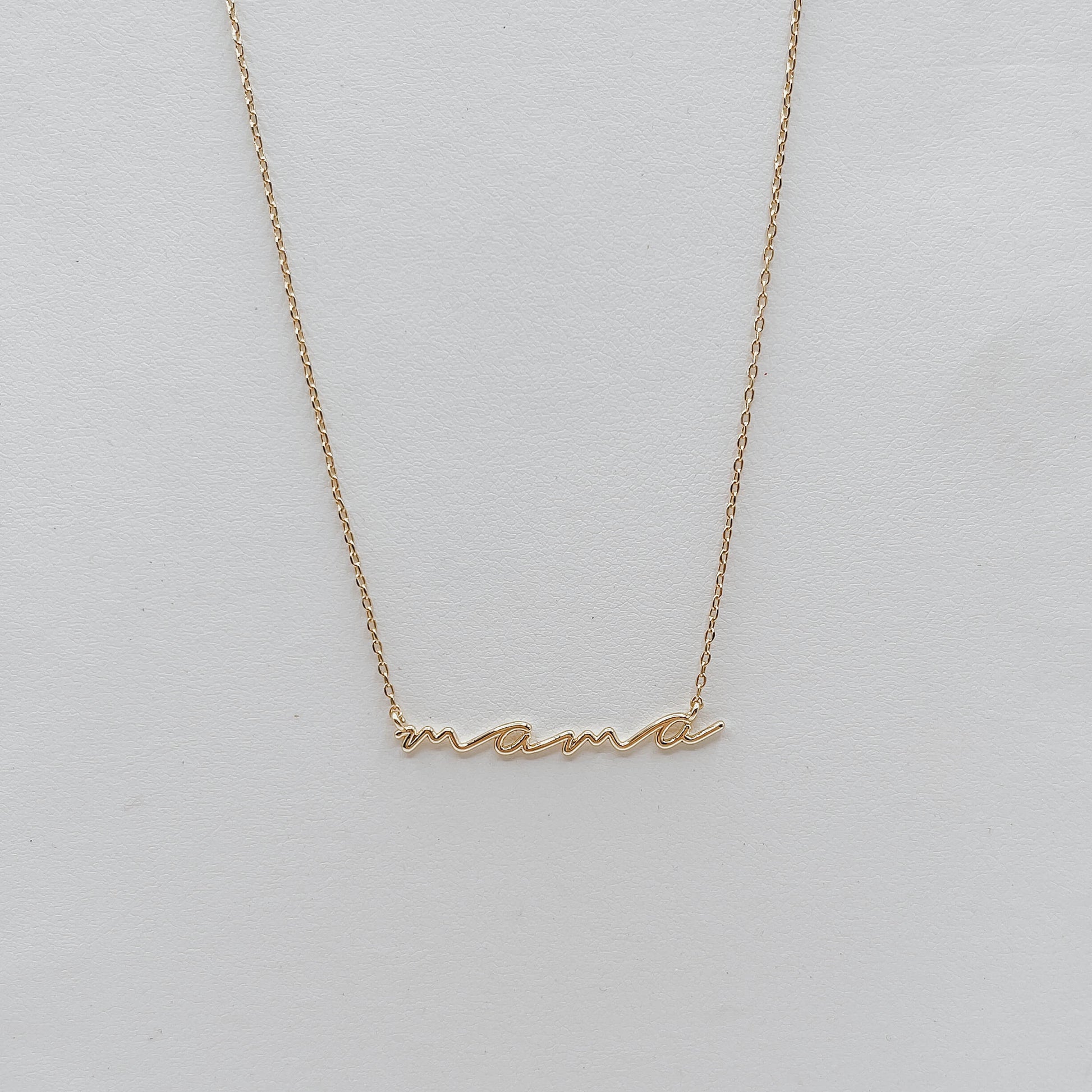 Mama Script Necklace