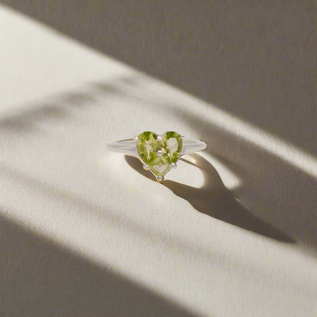 Heart of Peridot Ring