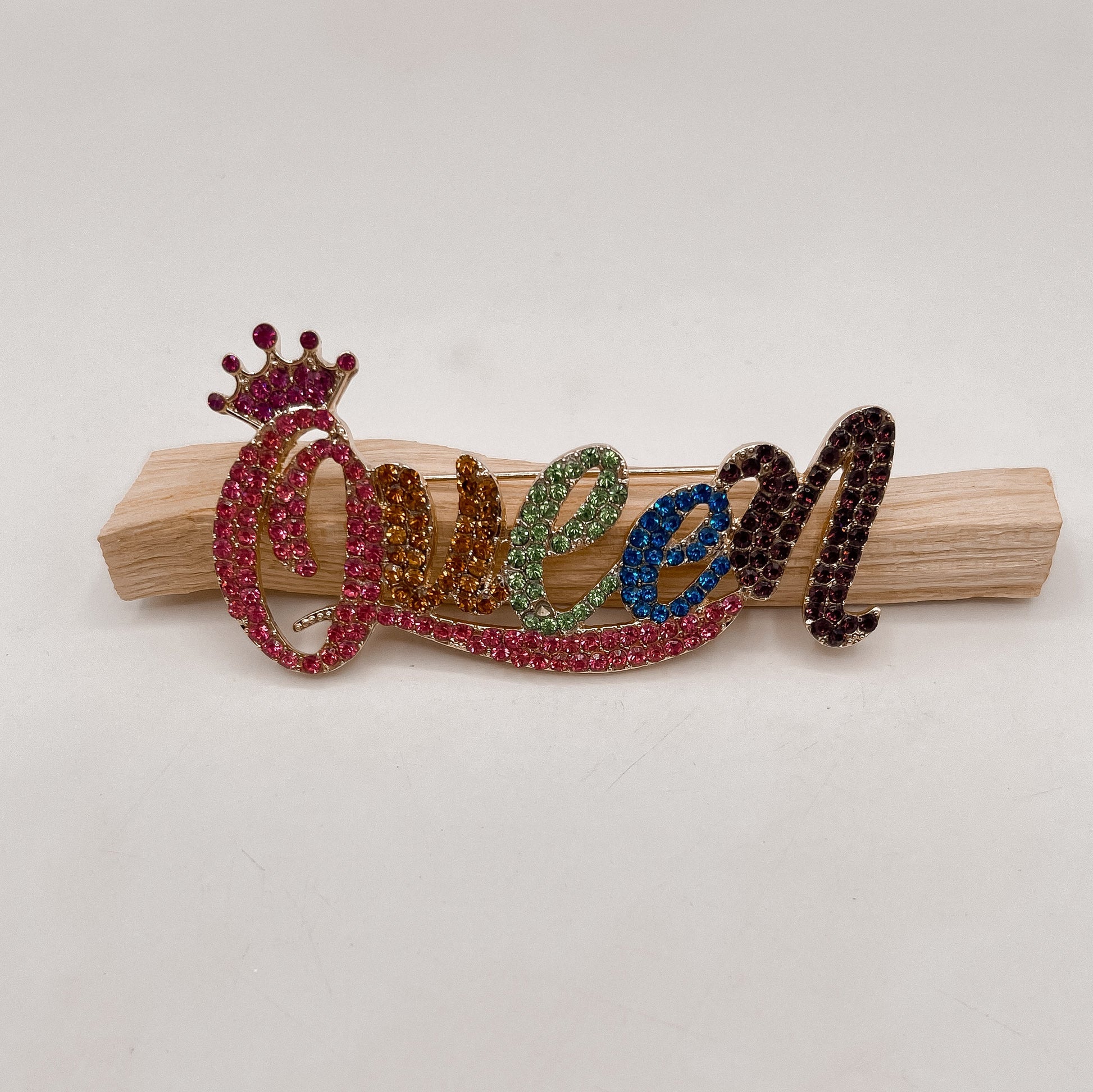Queen Rainbow Crystal Brooch