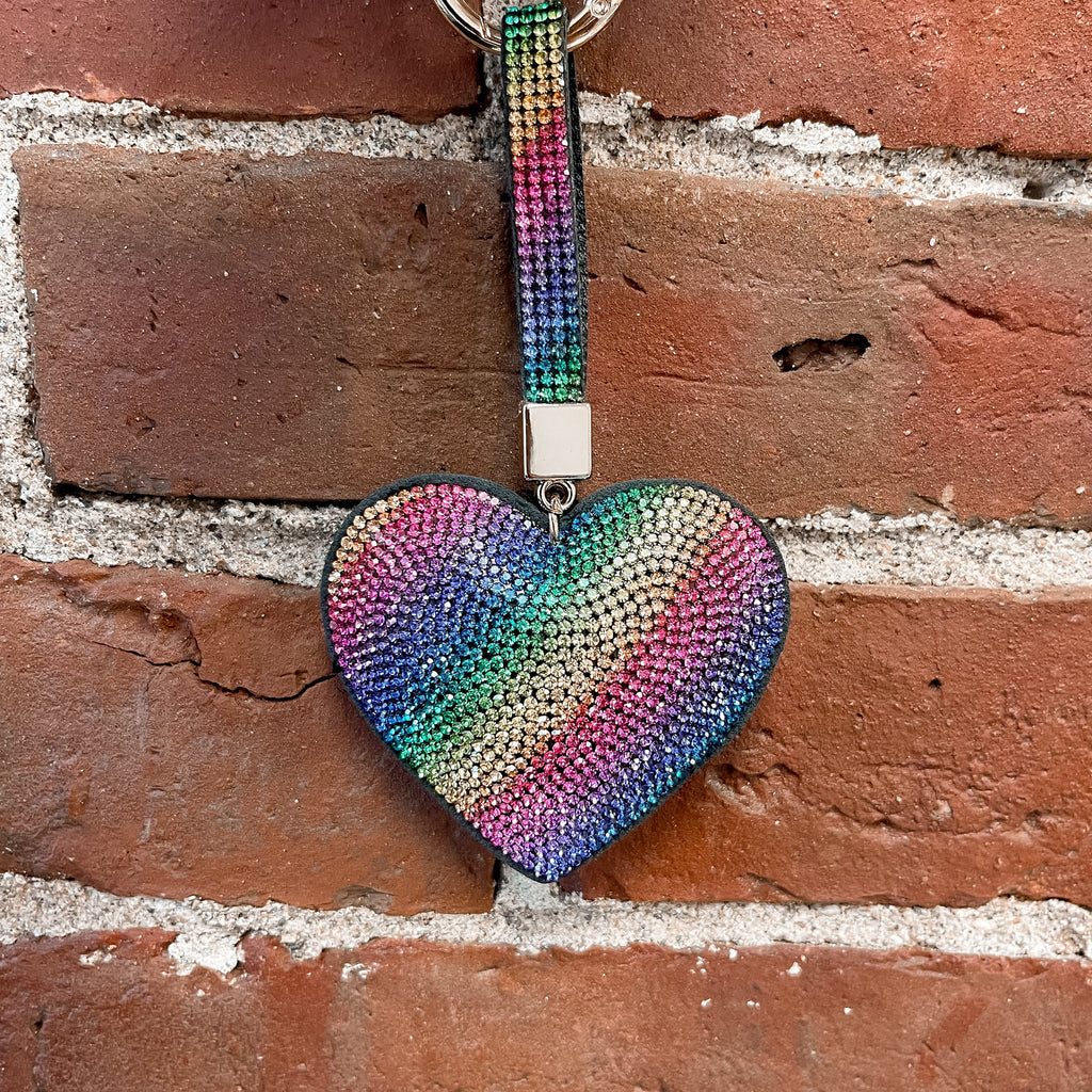 Rainbow Heart Keychain
