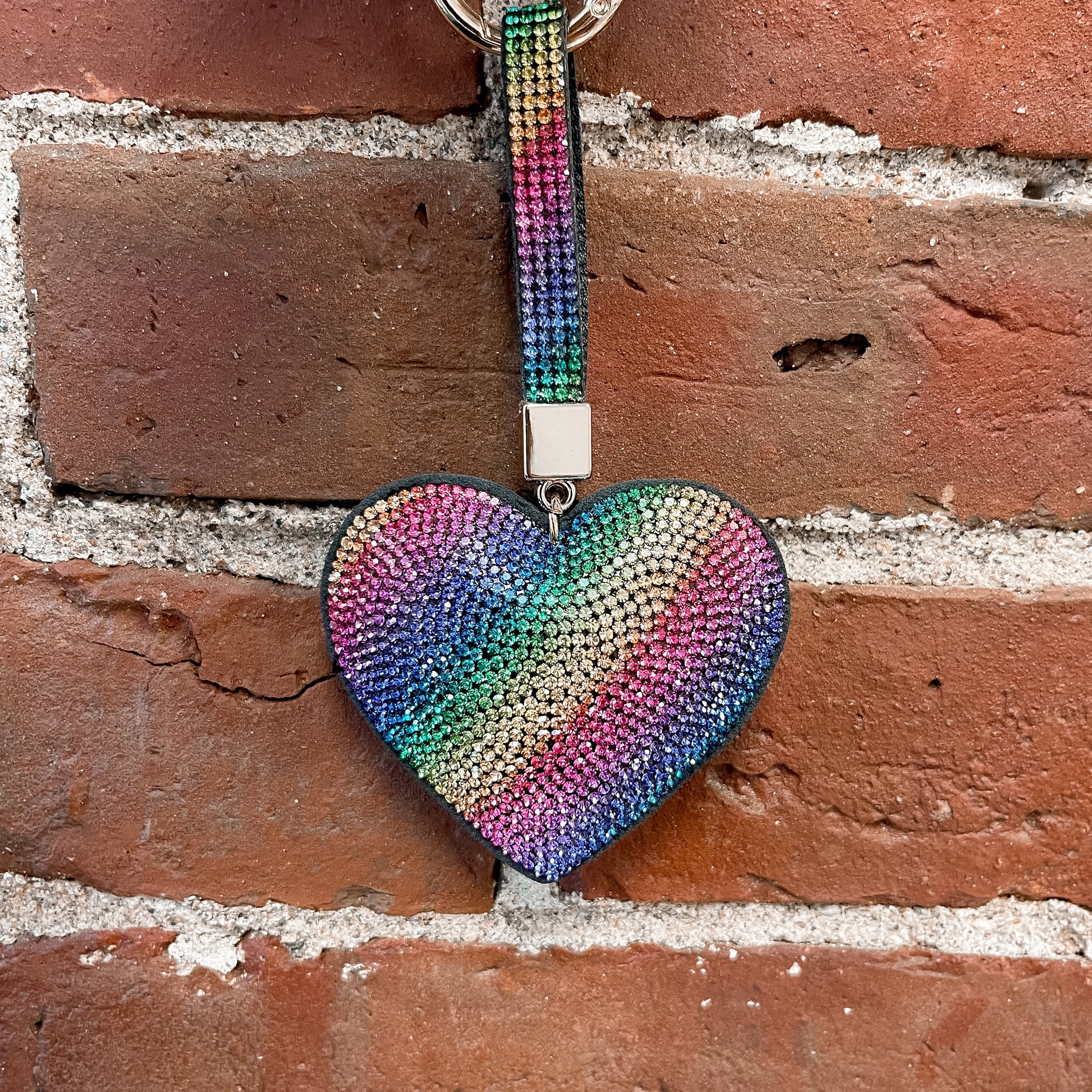 Rainbow Heart Keychain