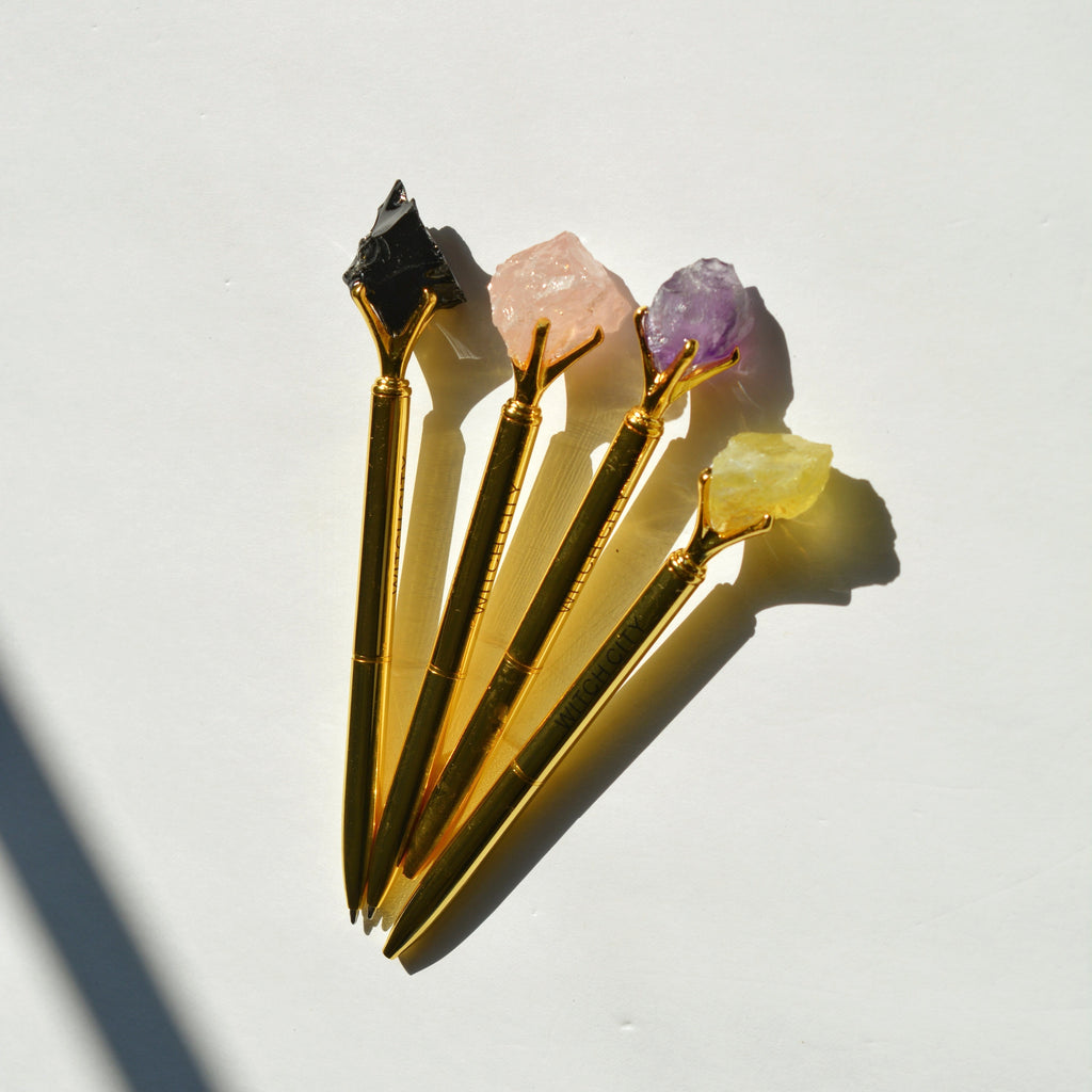 Raw Gemstone Chunk Pen