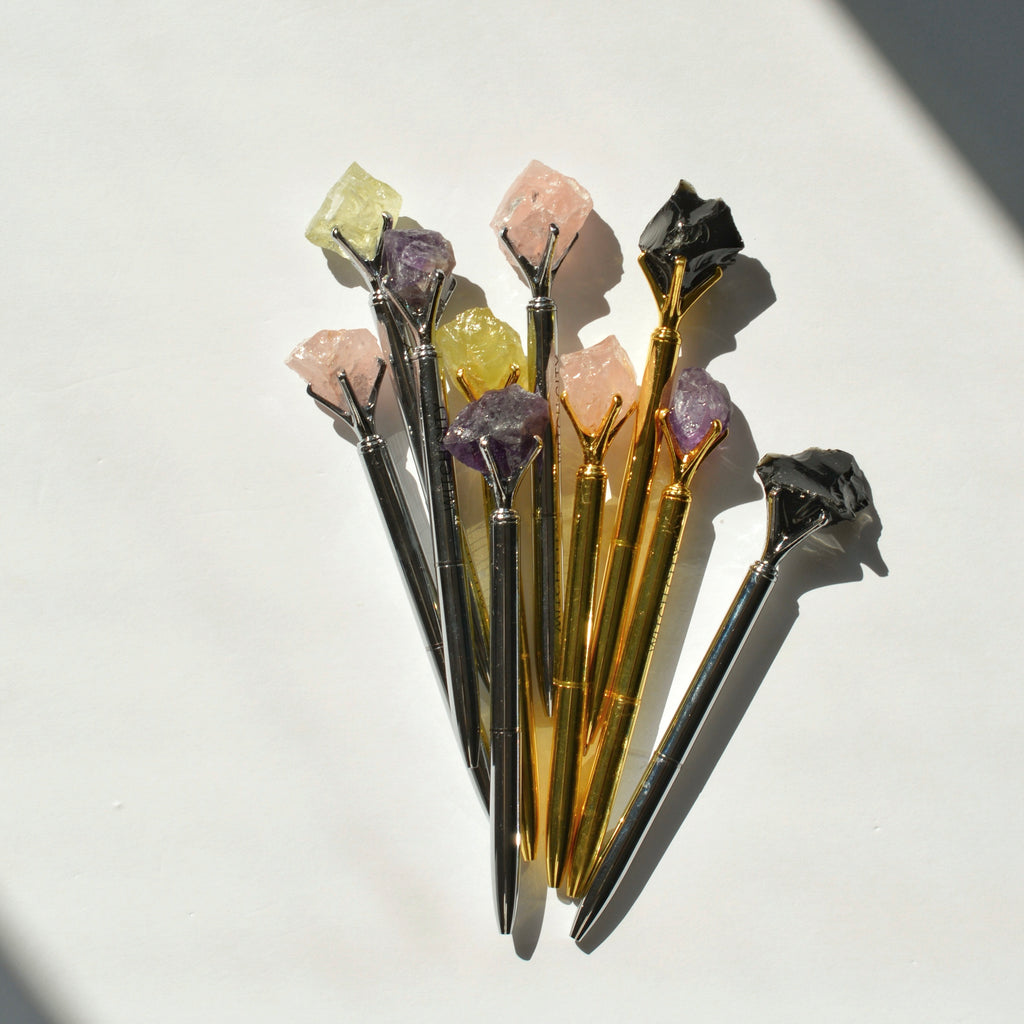 Raw Gemstone Chunk Pen