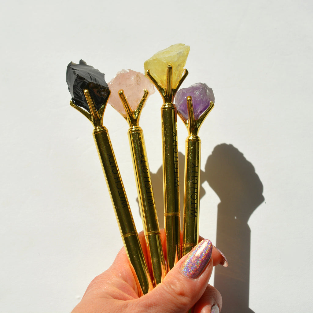 Raw Gemstone Chunk Pen