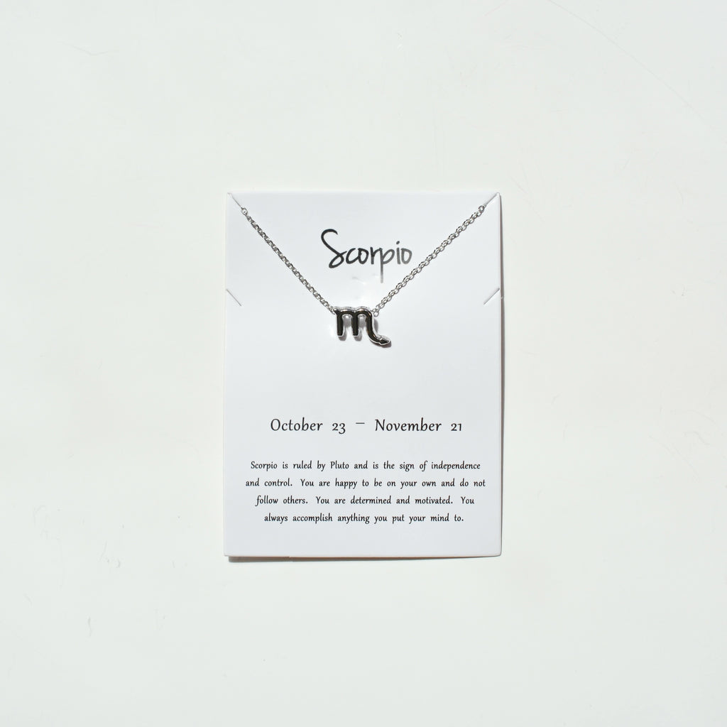 Zodiac Sign Necklace - Silver