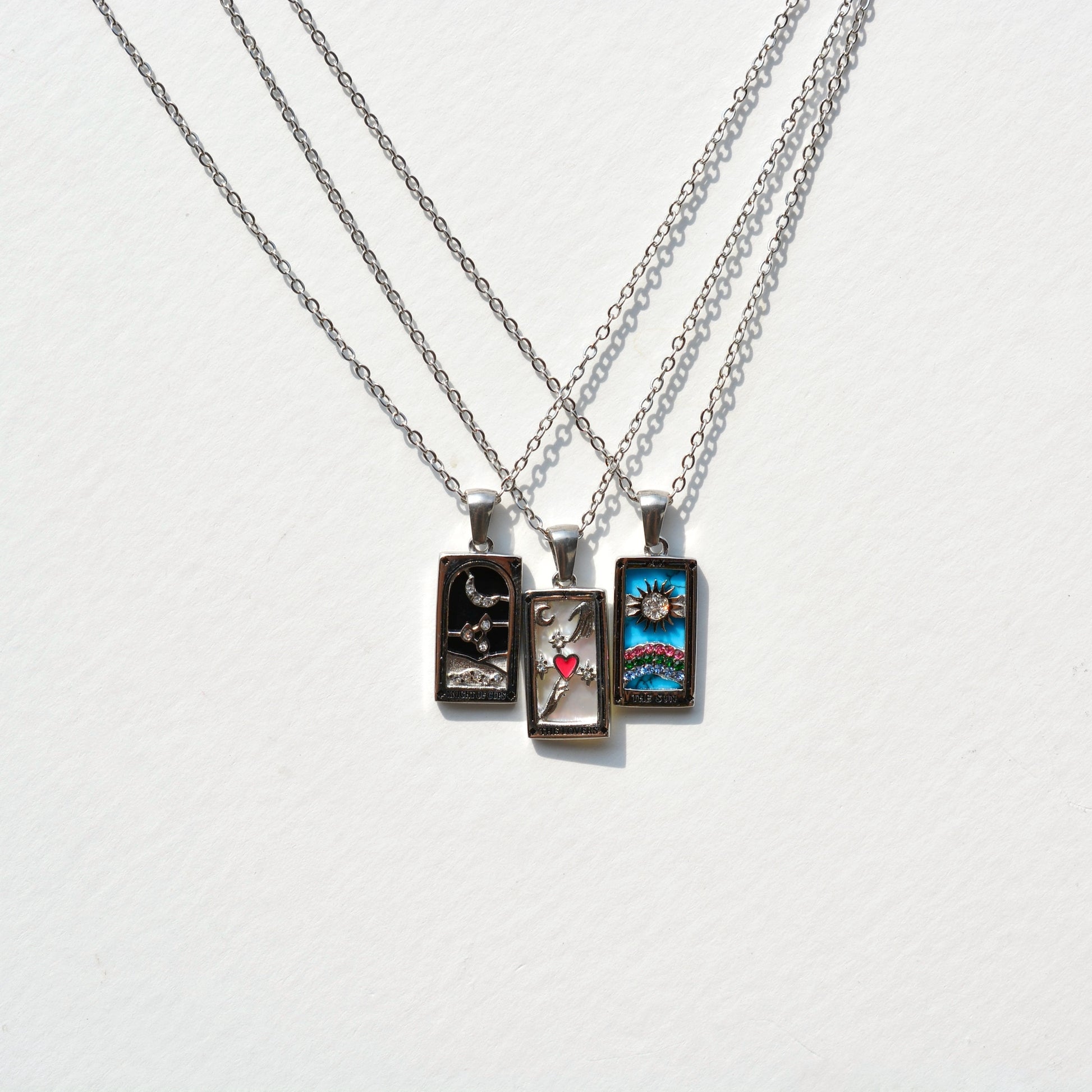 Tarot Card Necklace - Silver