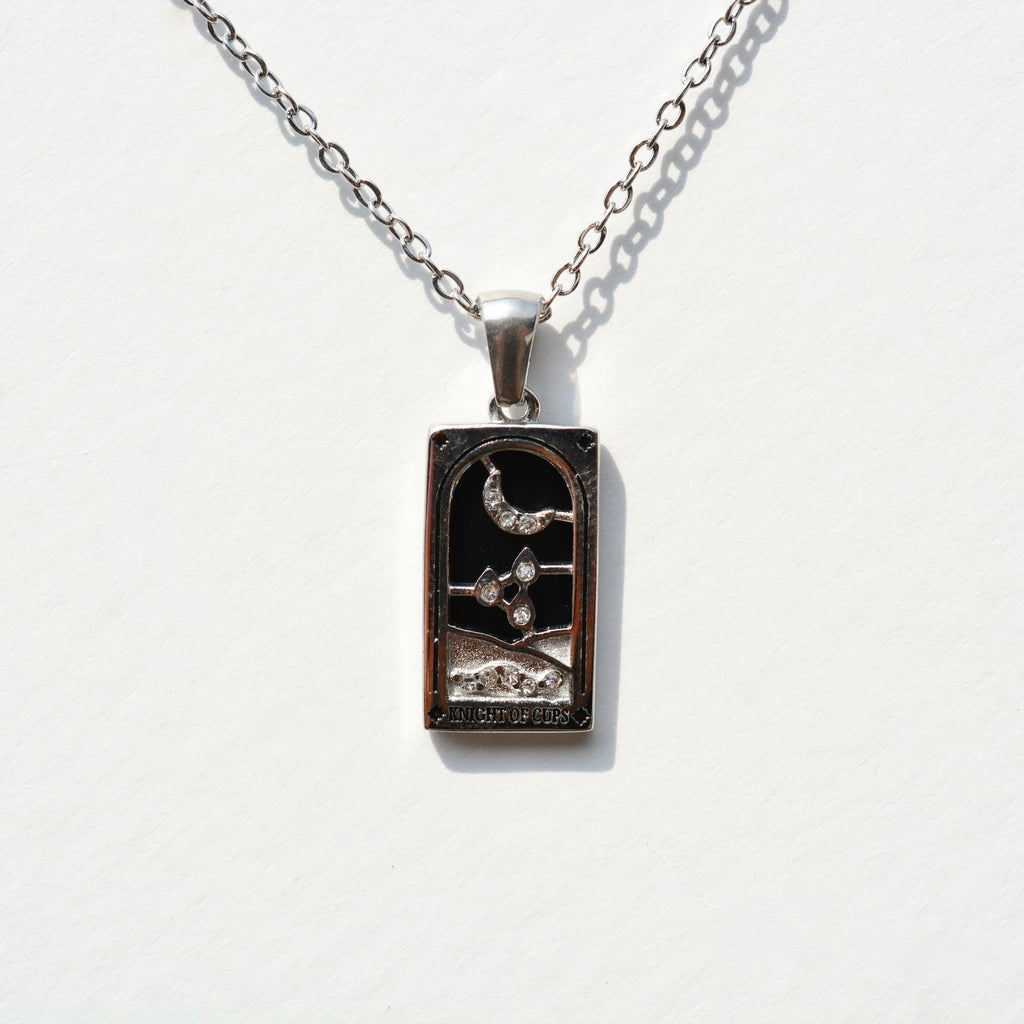 Tarot Card Necklace - Silver
