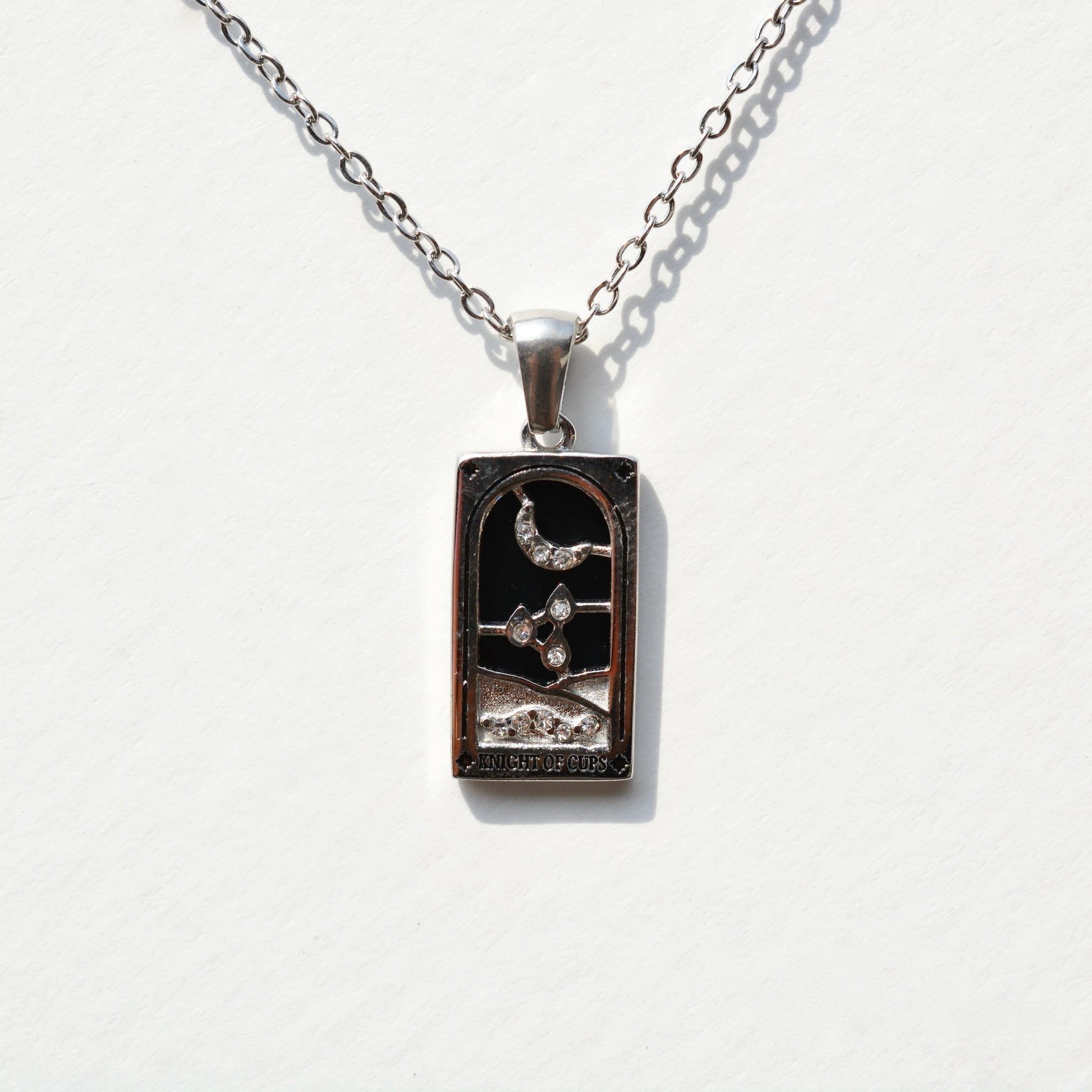 Tarot Card Necklace - Silver